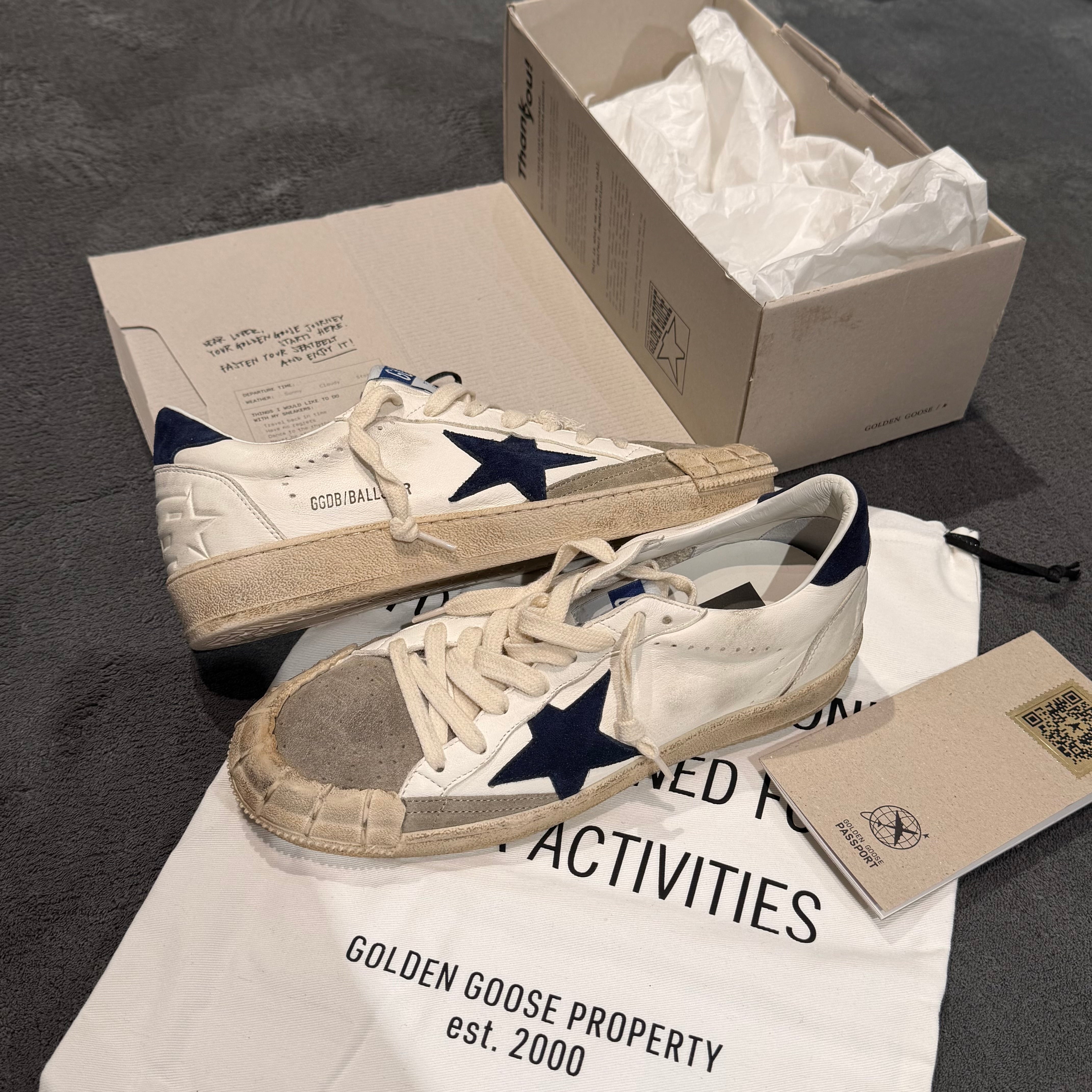 GOLDEN GOOSE BALLSTAR STELLA & TACCO SUEDE BLUE