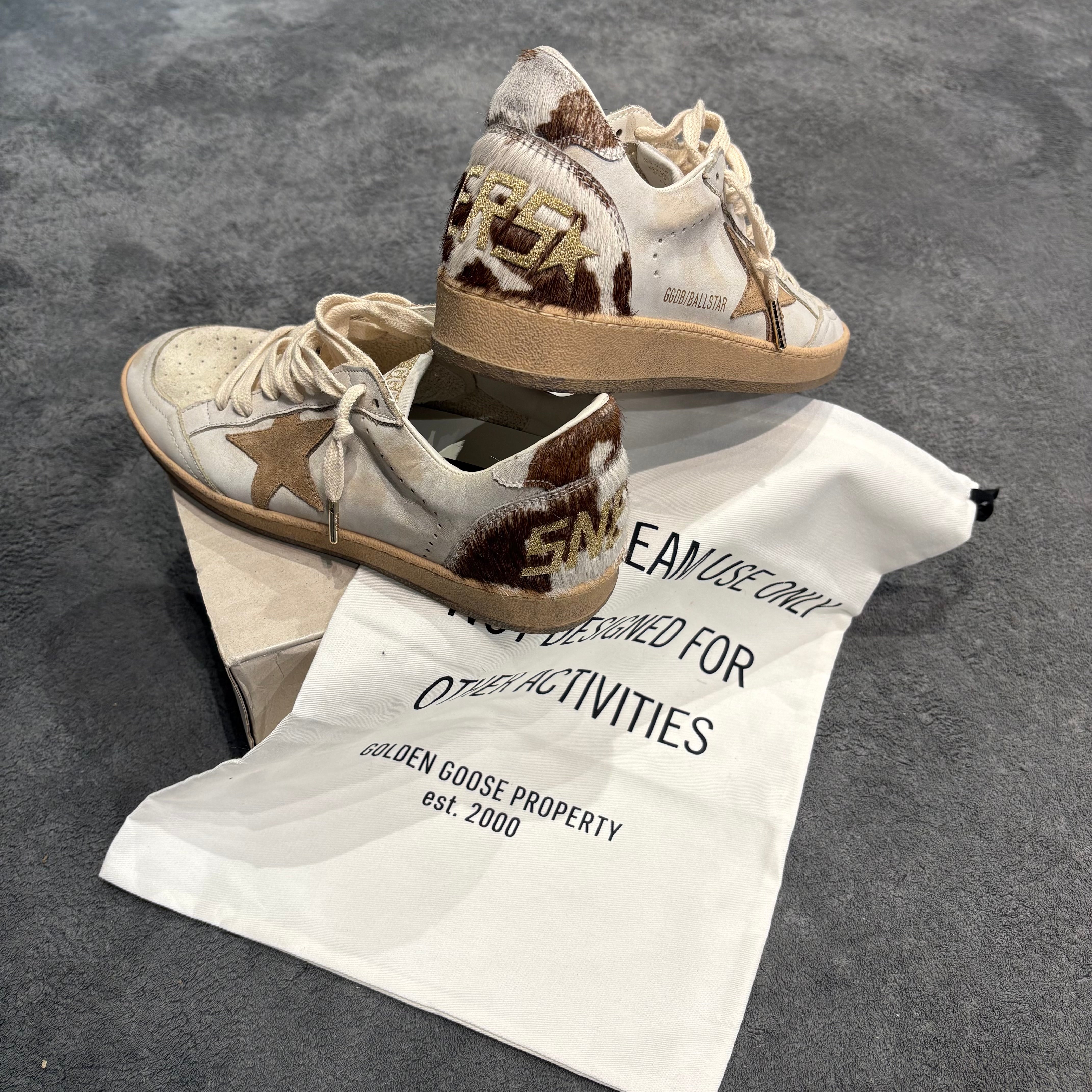 GOLDEN GOOSE BALLSTAR STELLA SUEDE & TACCO COW