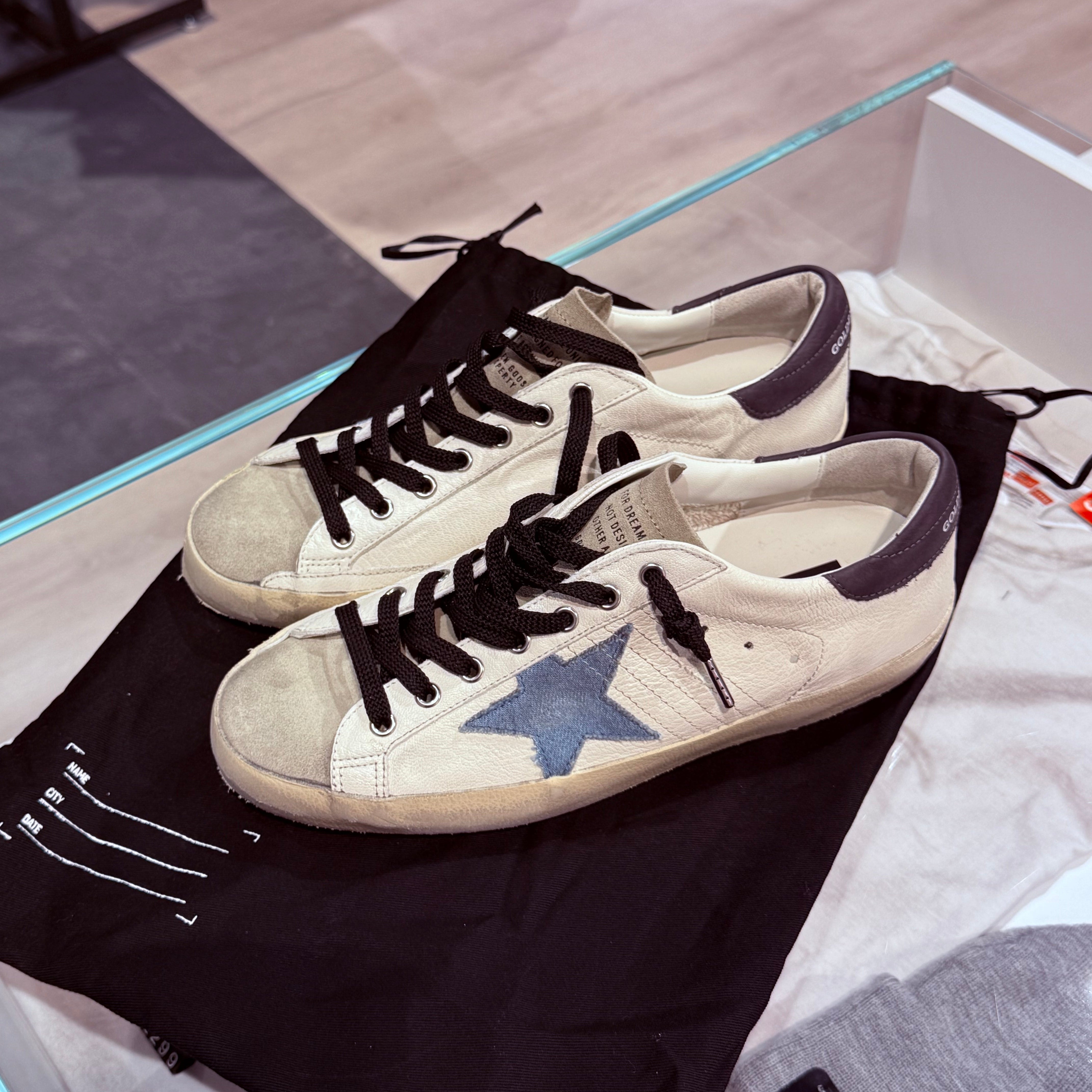 GOLDEN GOOSE SUPER STAR STELLA DENIM TACCO GREY