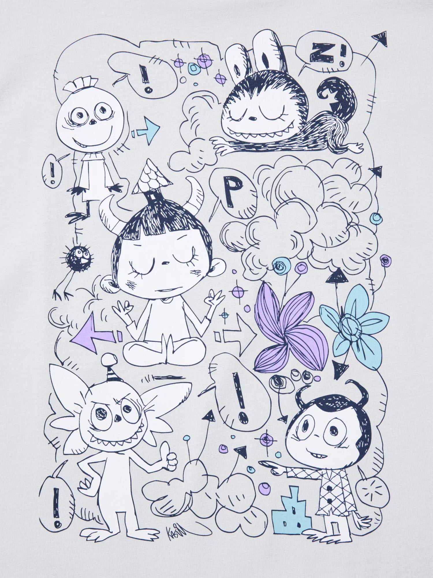 TEE UNIQLO X POP MART LABUBU GREY