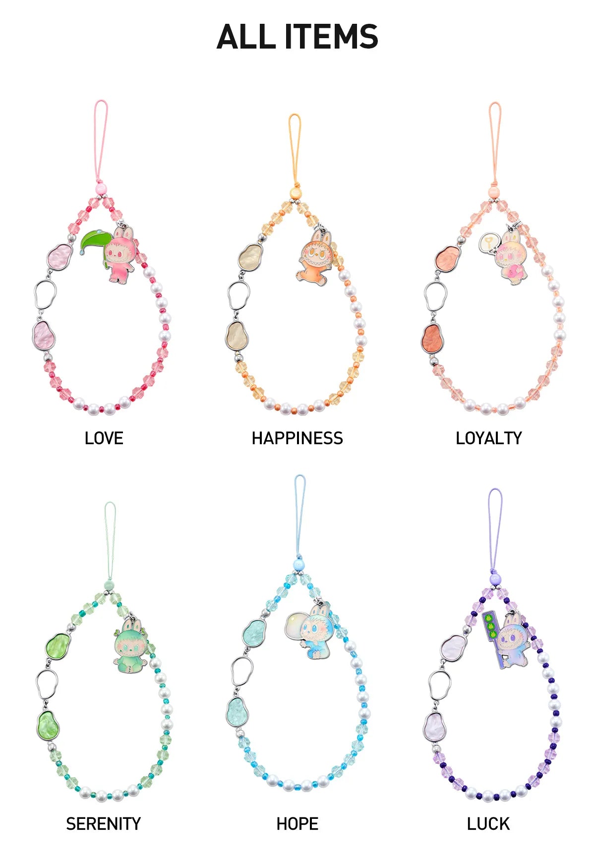 LABUBU THE MONSTERS BIG INTO ENERGY SERIES PHONE CHARM