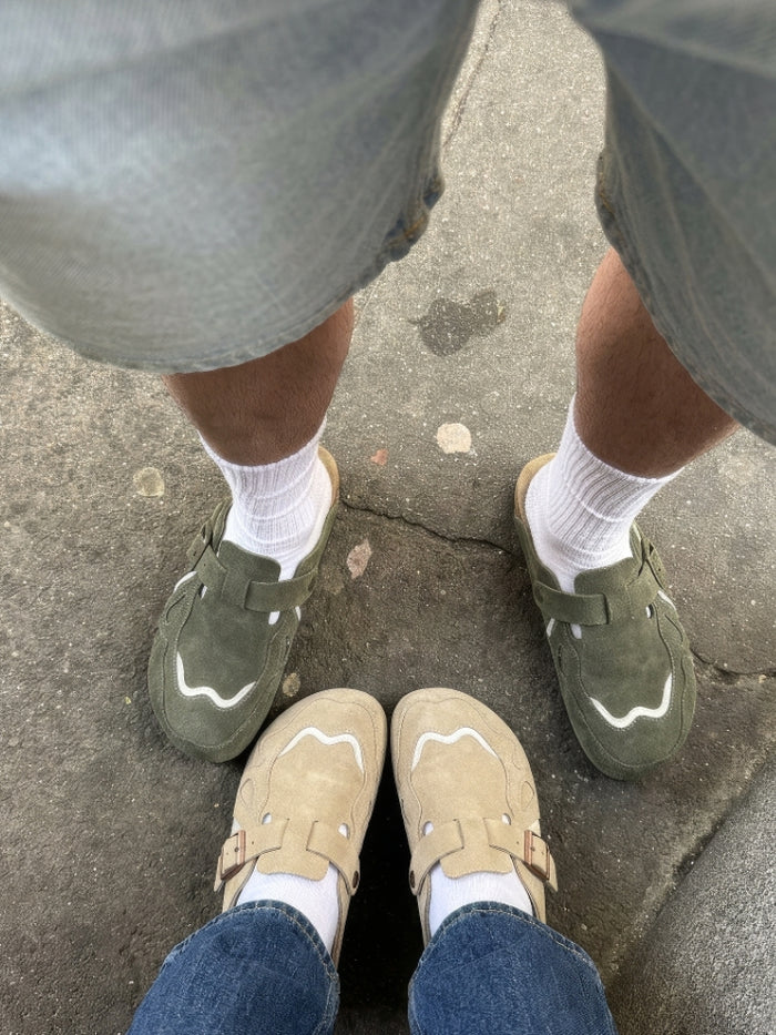 SLIP-ON OLIVE PATCHWORK - Shoebuya Brand