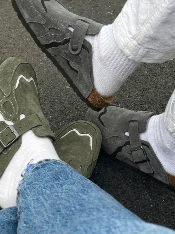 SLIP-ON OLIVE PATCHWORK - Shoebuya Brand