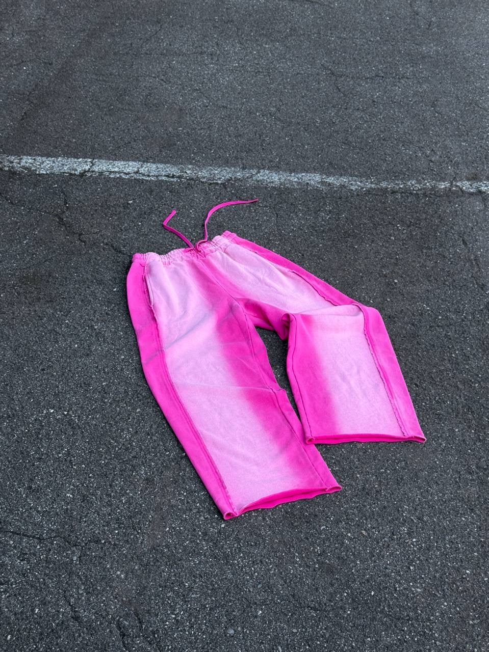 THE ACID WASH SPRAY PANTS PINK - Shoebuya Brand