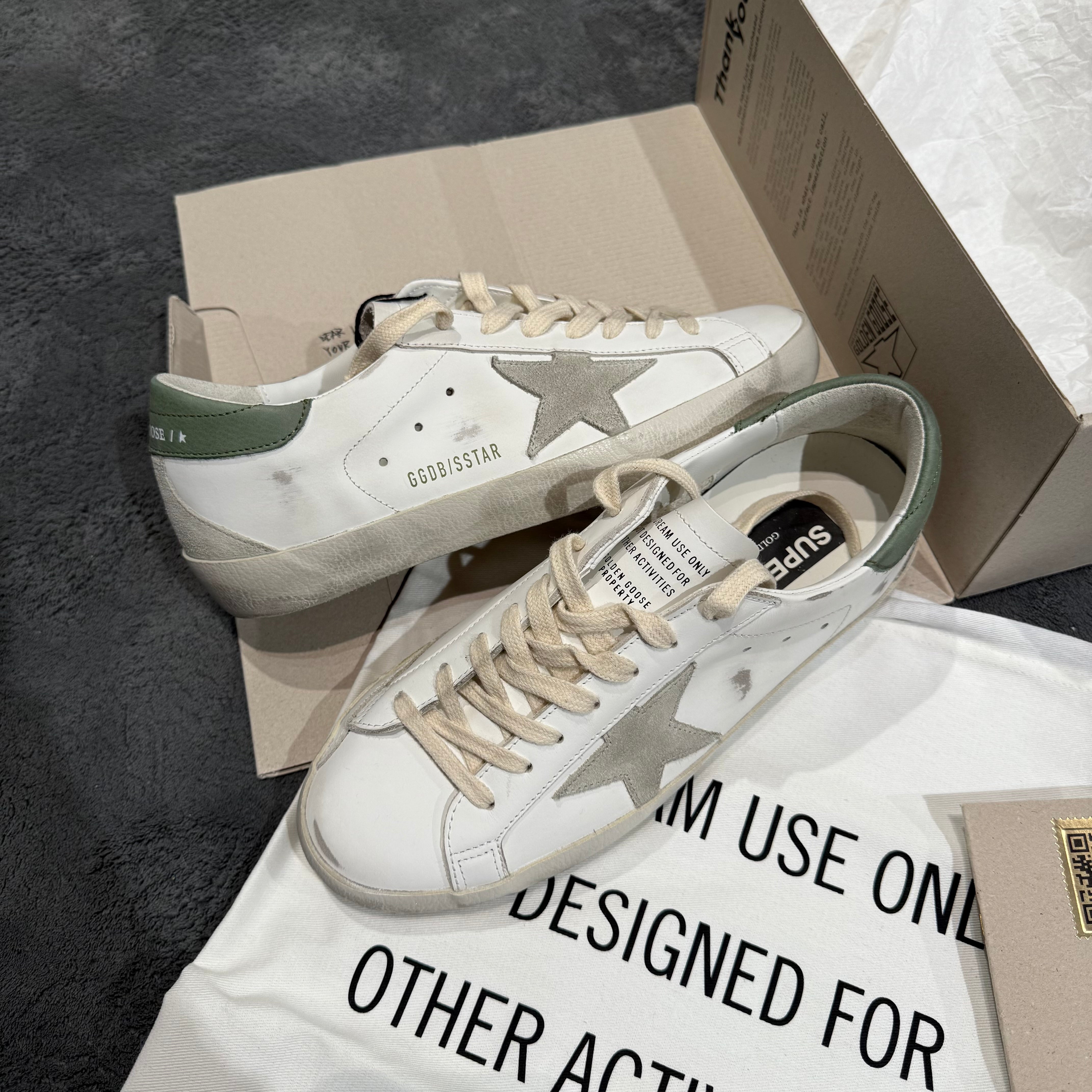 GOLDEN GOOSE SUPER STAR STELLA SUEDE TACCO OLIVE