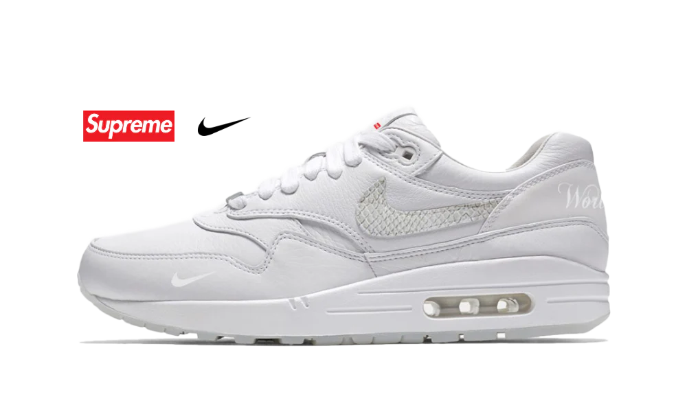 NIKE AIR MAX 1 '87 SP SUPREME TRIPLE WHITE