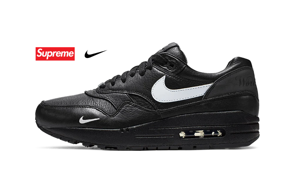 NIKE AIR MAX 1 87 SP SUPREME BLACK WHITE