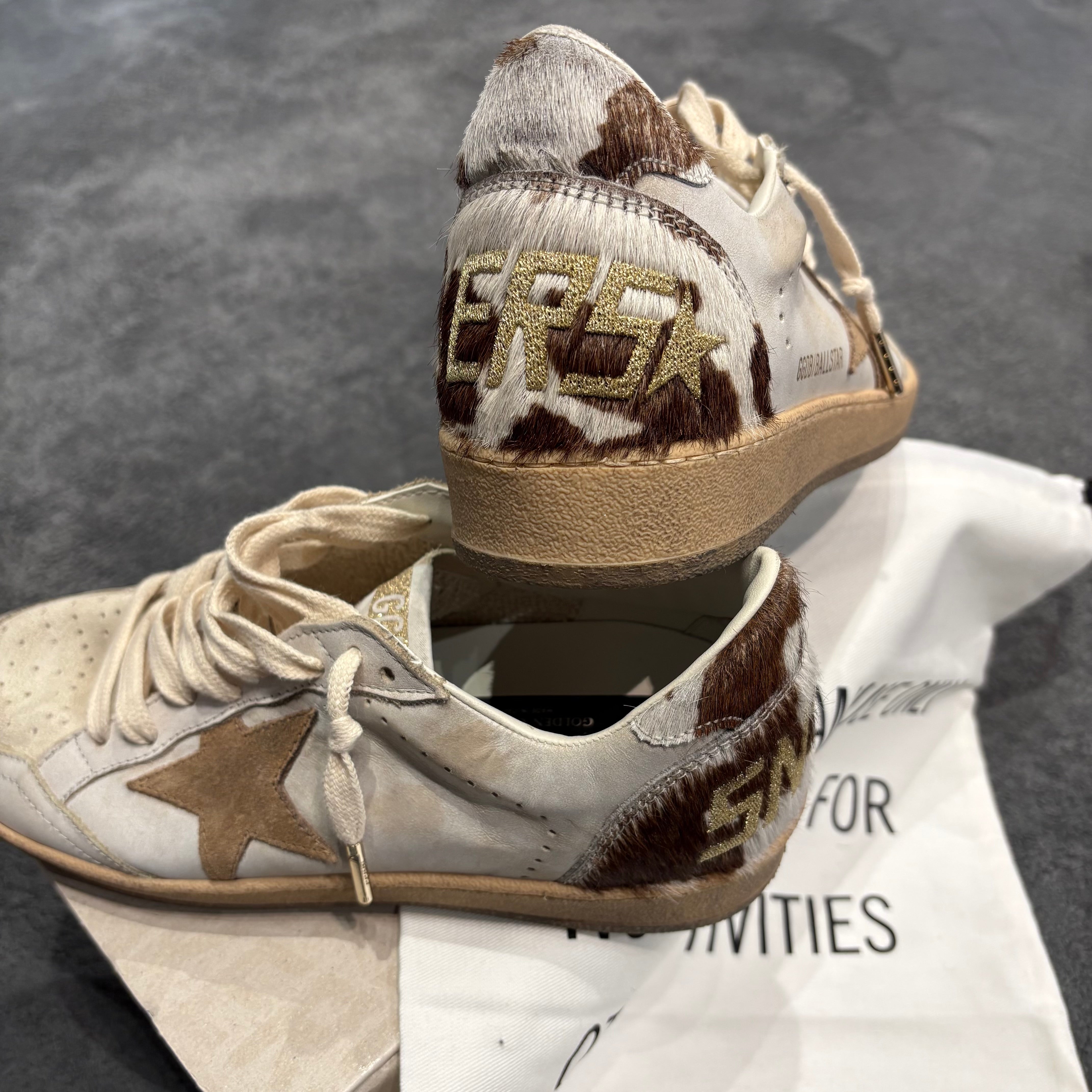 GOLDEN GOOSE BALLSTAR STELLA SUEDE & TACCO COW