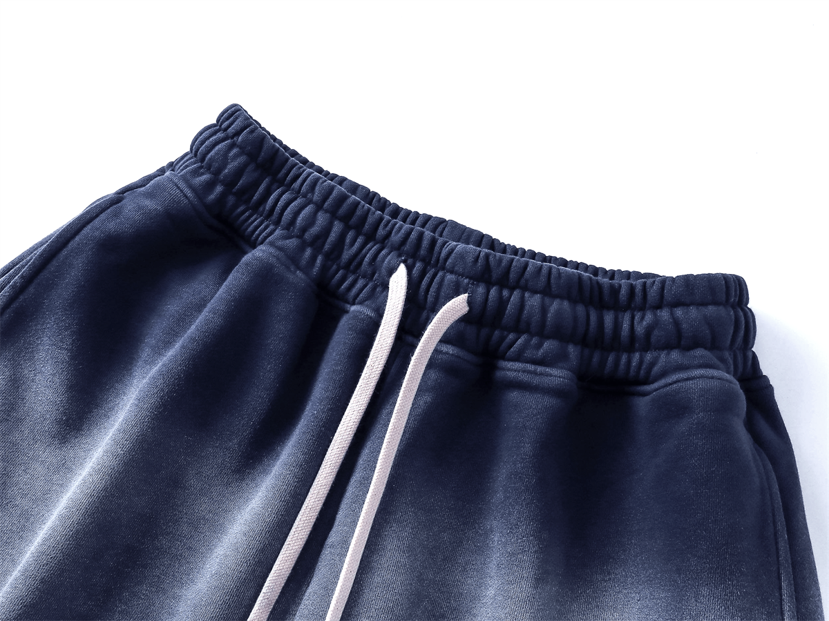 THE ACID WASH SPRAY SHORTS BLUE - Shoebuya Design