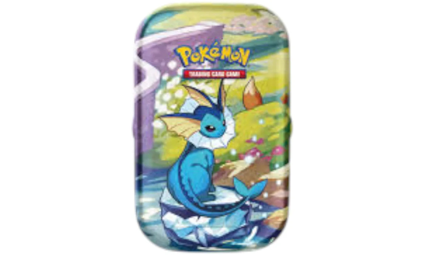 2025 POKEMON SCARLET VIOLET PRISMATIC EVOLUTIONS VAPOREON TIN