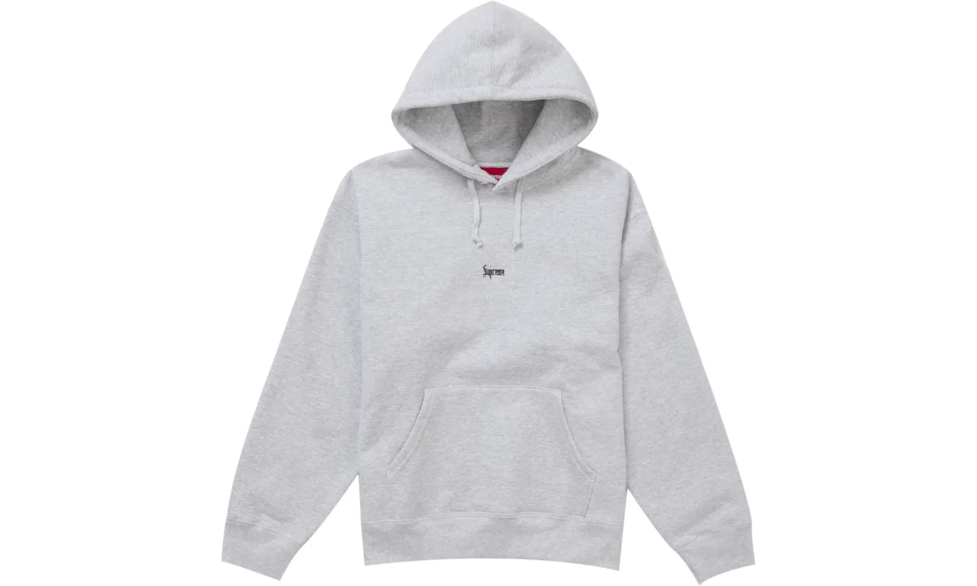 SUPREME MICRO LOGO HOODIE FW24 GREY