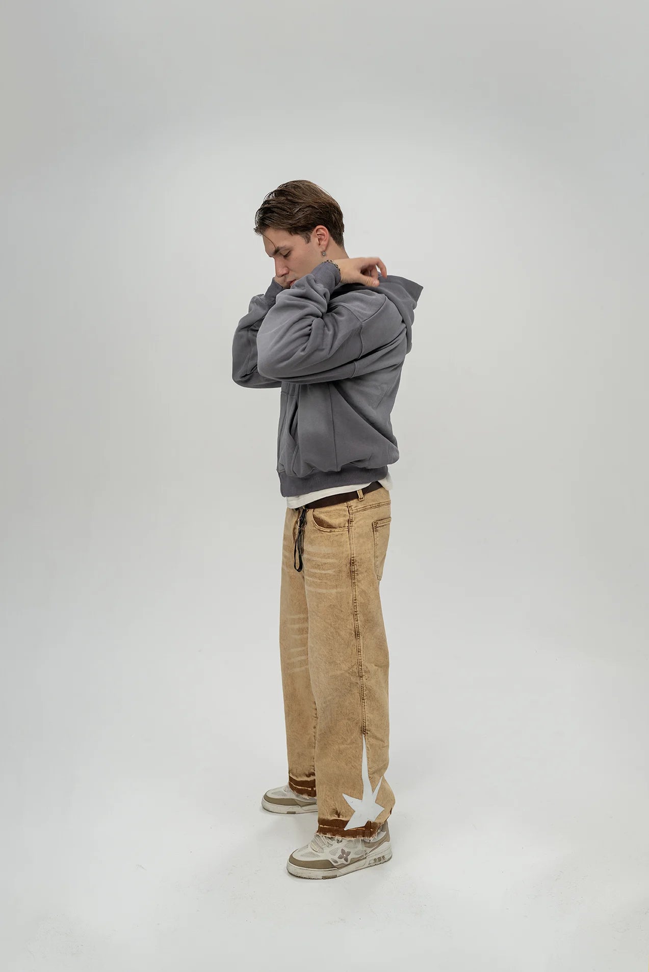 24/7 BASIC ZIP HOODIE GREY - ALESSIO GIFFI