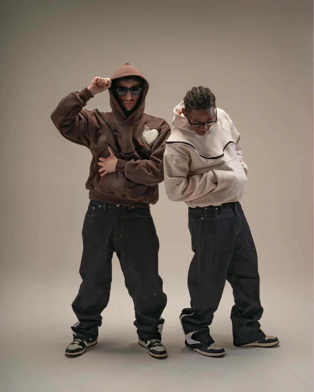 FUSION ZIP PERFECT HOODIE CREAM - ALESSIO GIFFI