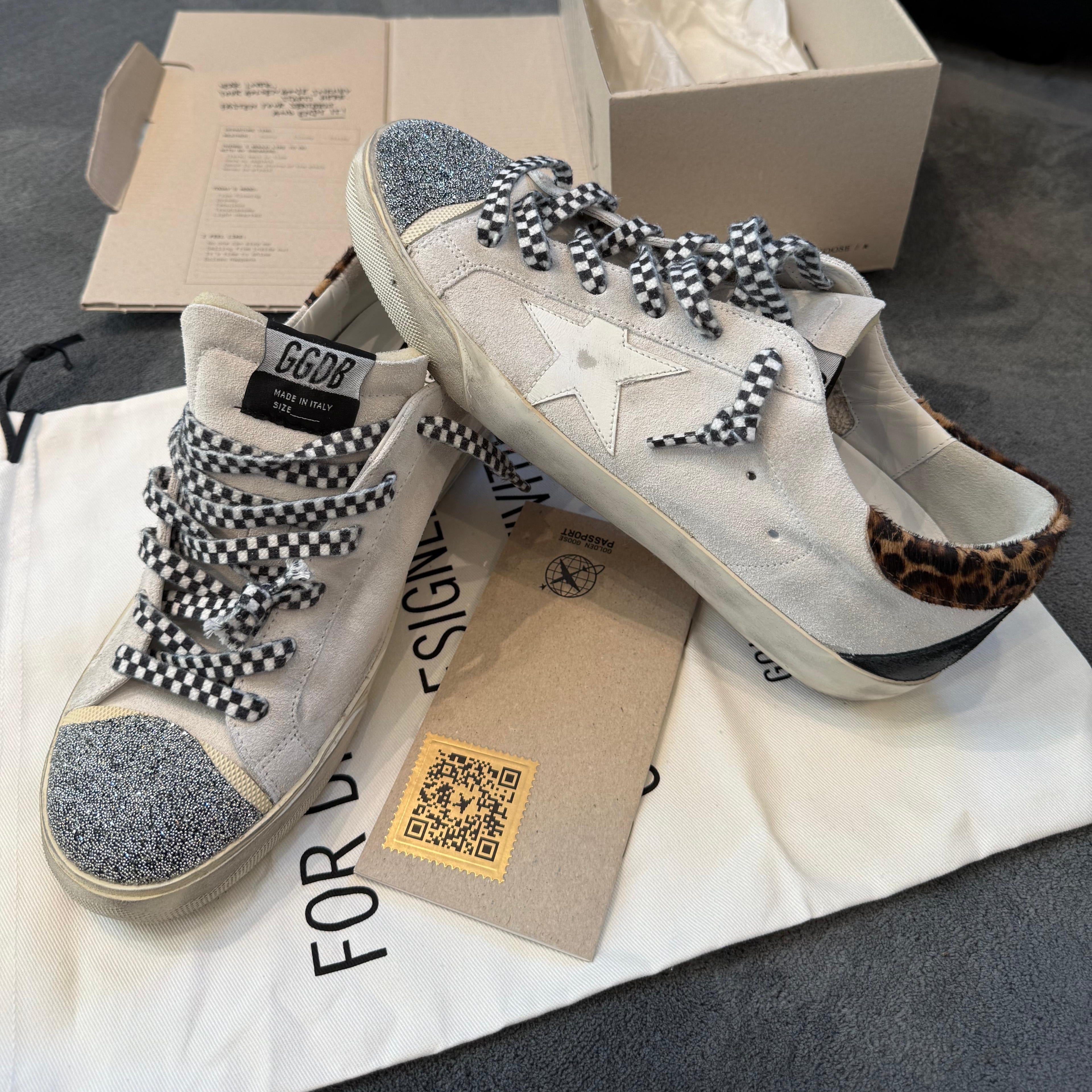 GOLDEN GOOSE X SWAROVSKI SUPER STAR LEOPARD