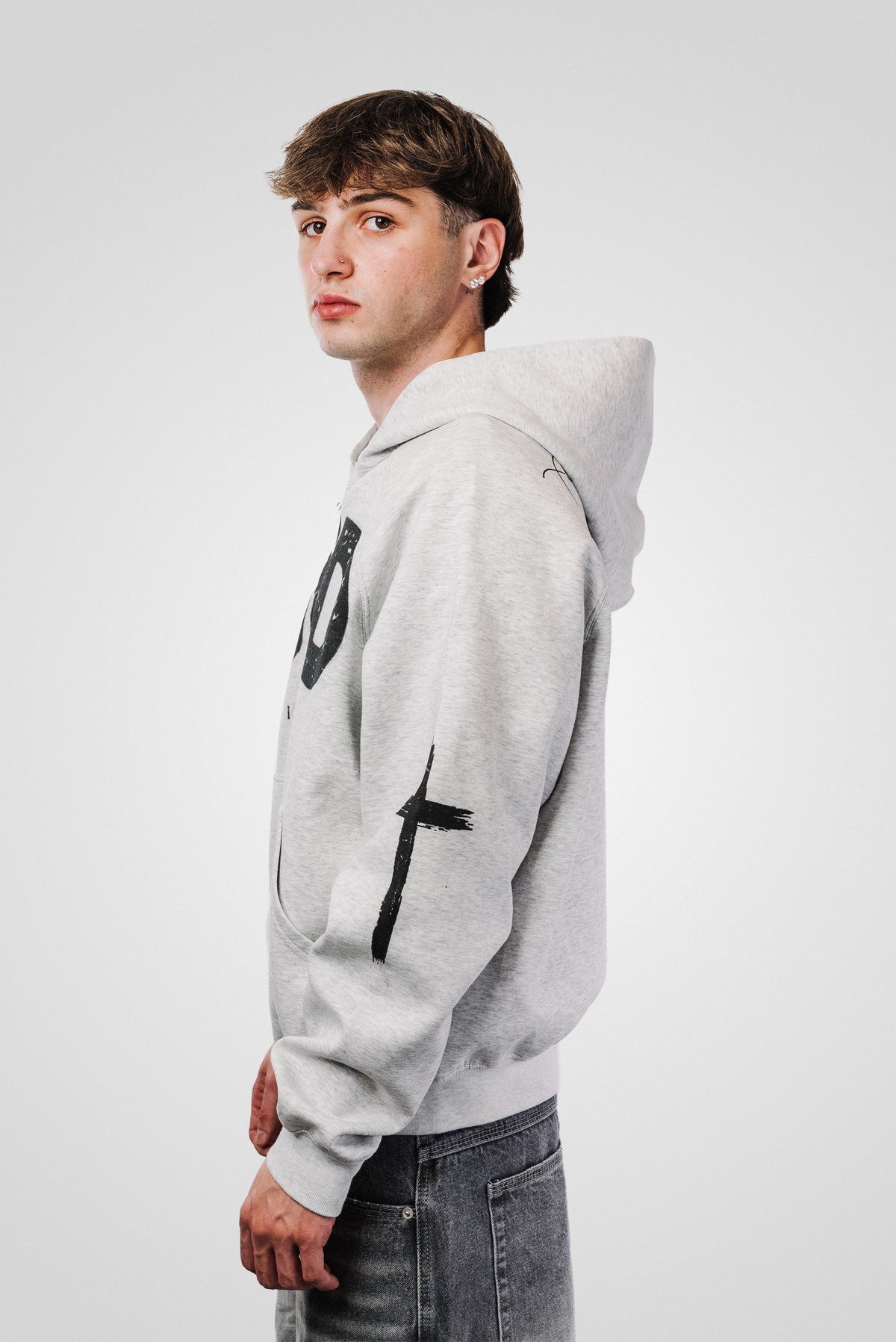 THANK YOU LORD GREY HOODIE - Noissey Brand