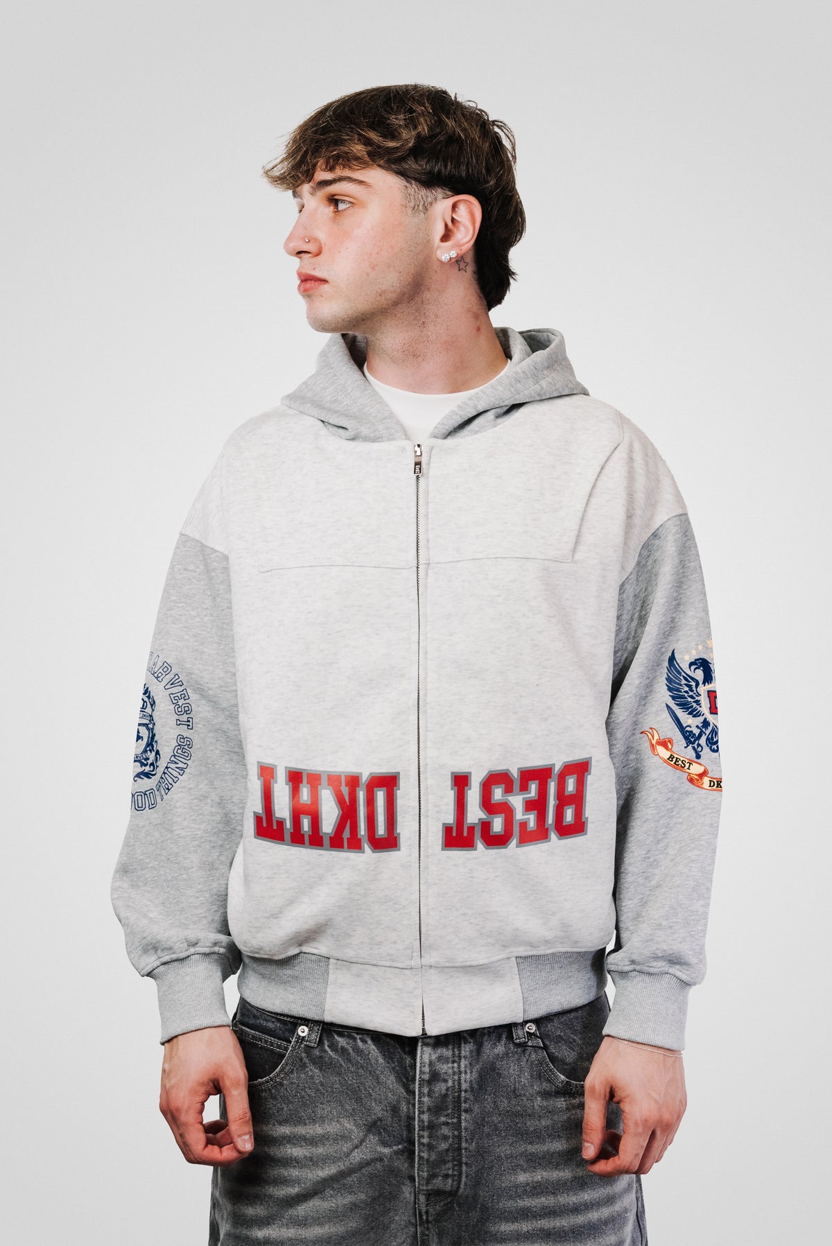 DARK HARVEST GREY HOODIE - Shoebuya Design