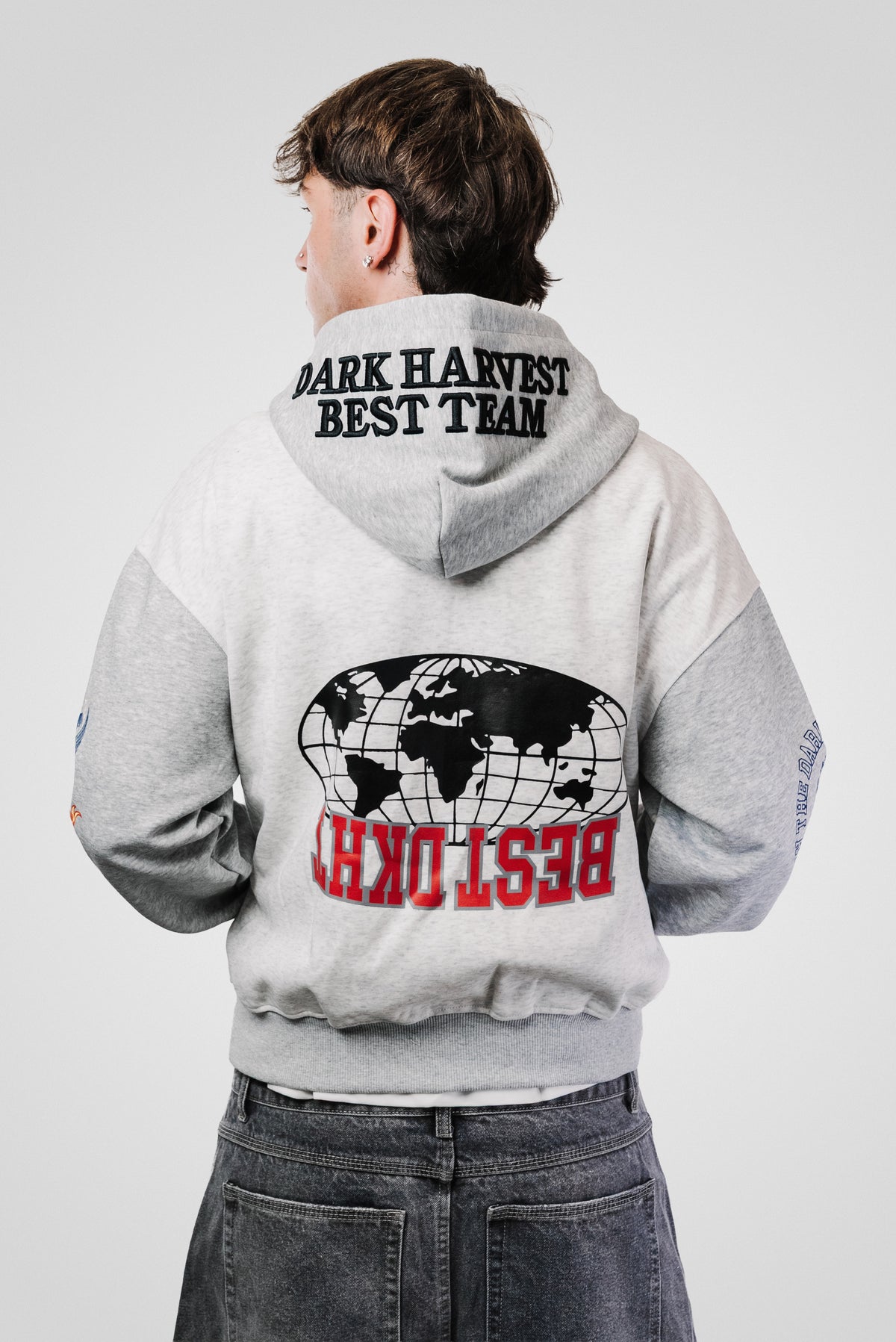 DARK HARVEST GREY HOODIE - Shoebuya Design