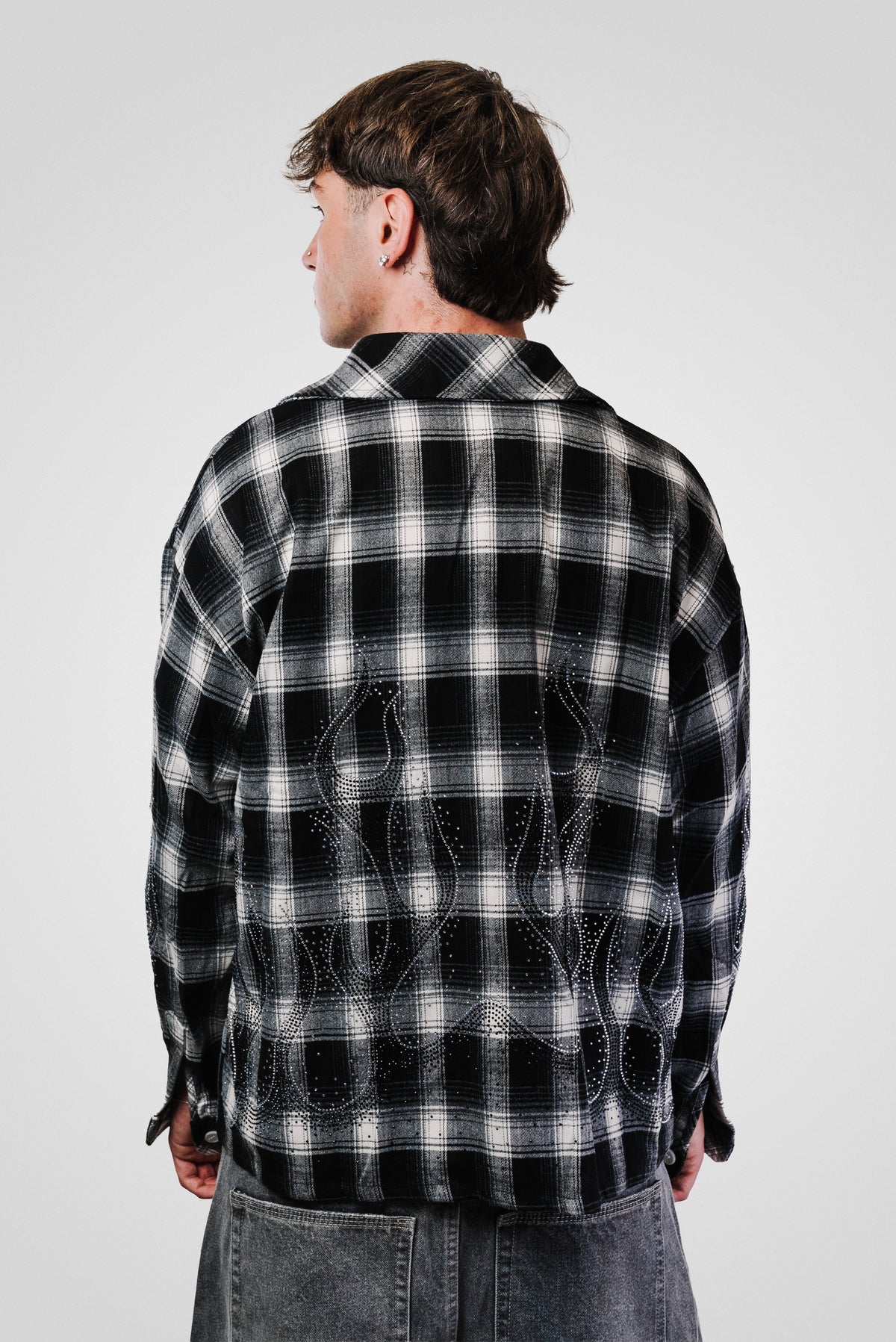 CHESS FLAME GLITTER FLANELLA SHIRT - Replacement Brand