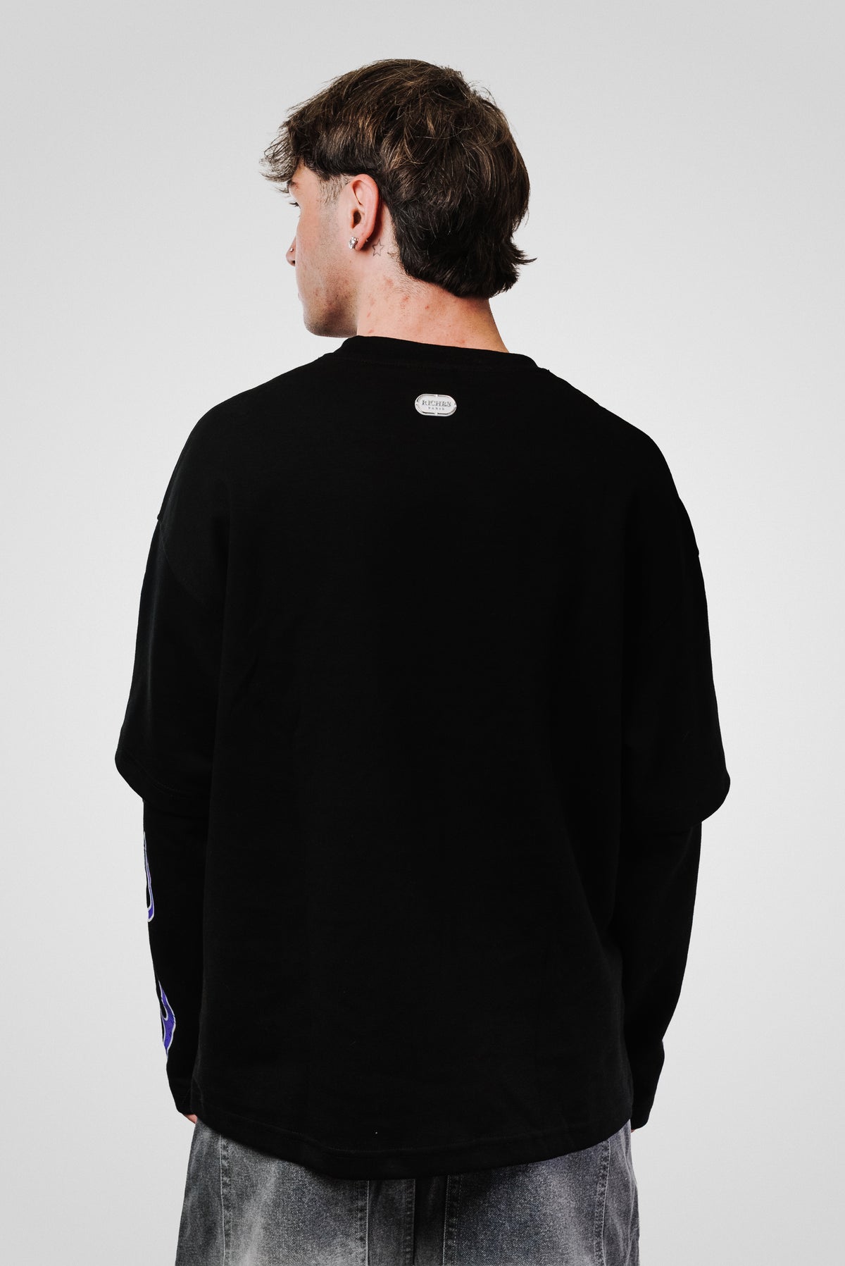 EYE PUPRLE DOUBLE BLACK LONGSLEEVE - Riches Paris