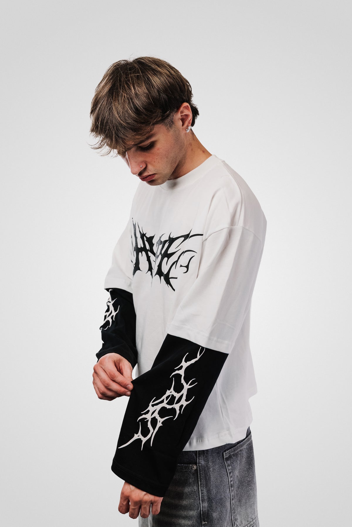 HYPE DOUBLE LONGSLEEVE WHITE - Replacement Brand