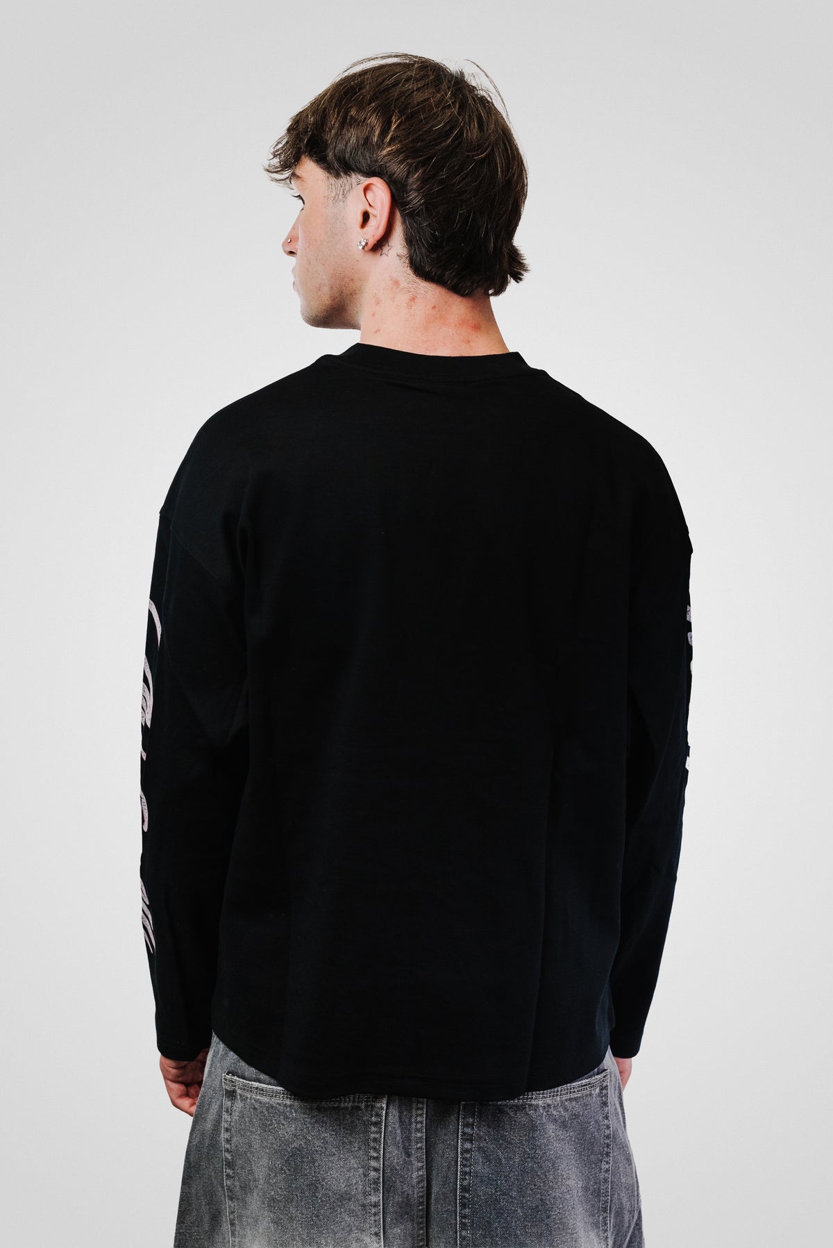 PINK GLOCK GLITTER BLACK LONGSLEEVE - Noissey Brand