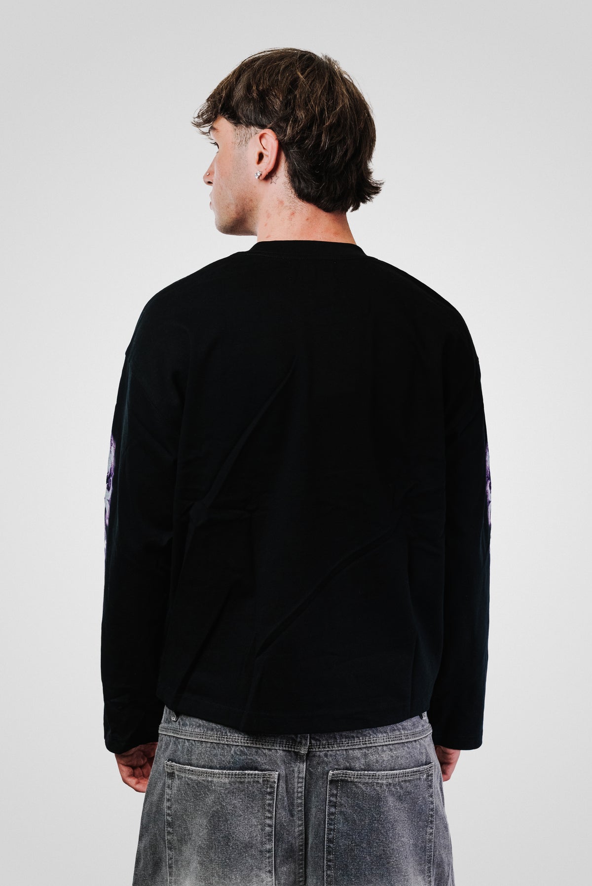 GREGORIAN PURPLE NEON BLACK LONGSLEEVE - Shoebuya Design