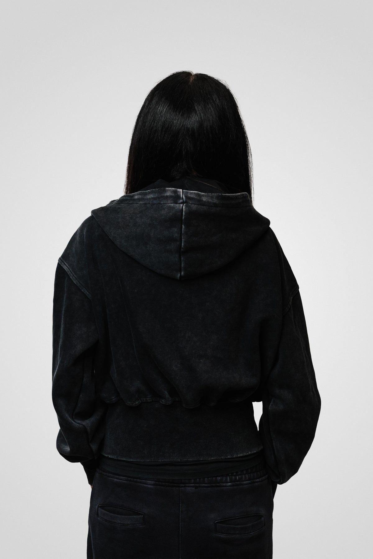 PLANETS WASHED BLACK HOODIE - Shoebuya Design