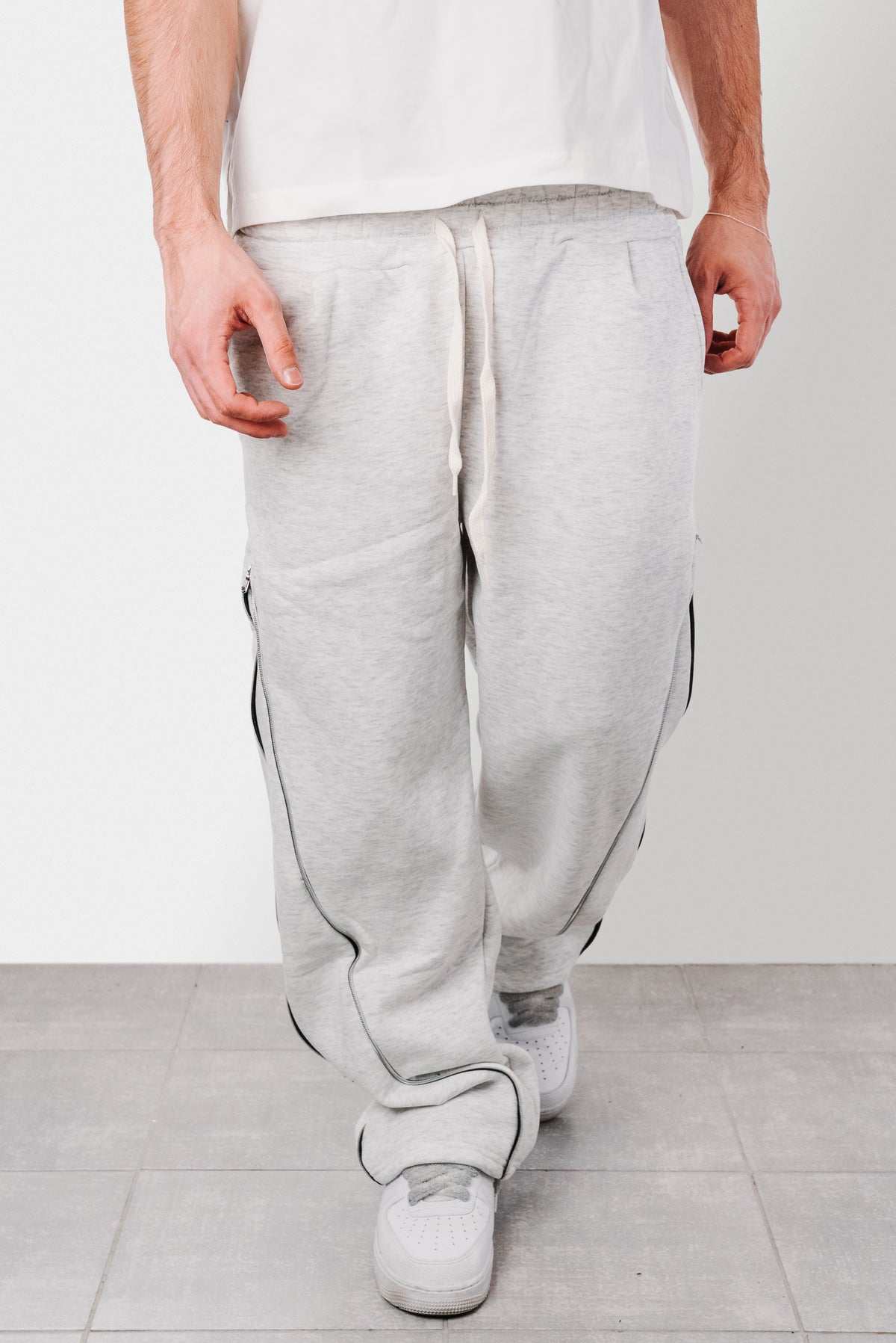 ZIP GREY TRACKPANTS - Replacement Brand