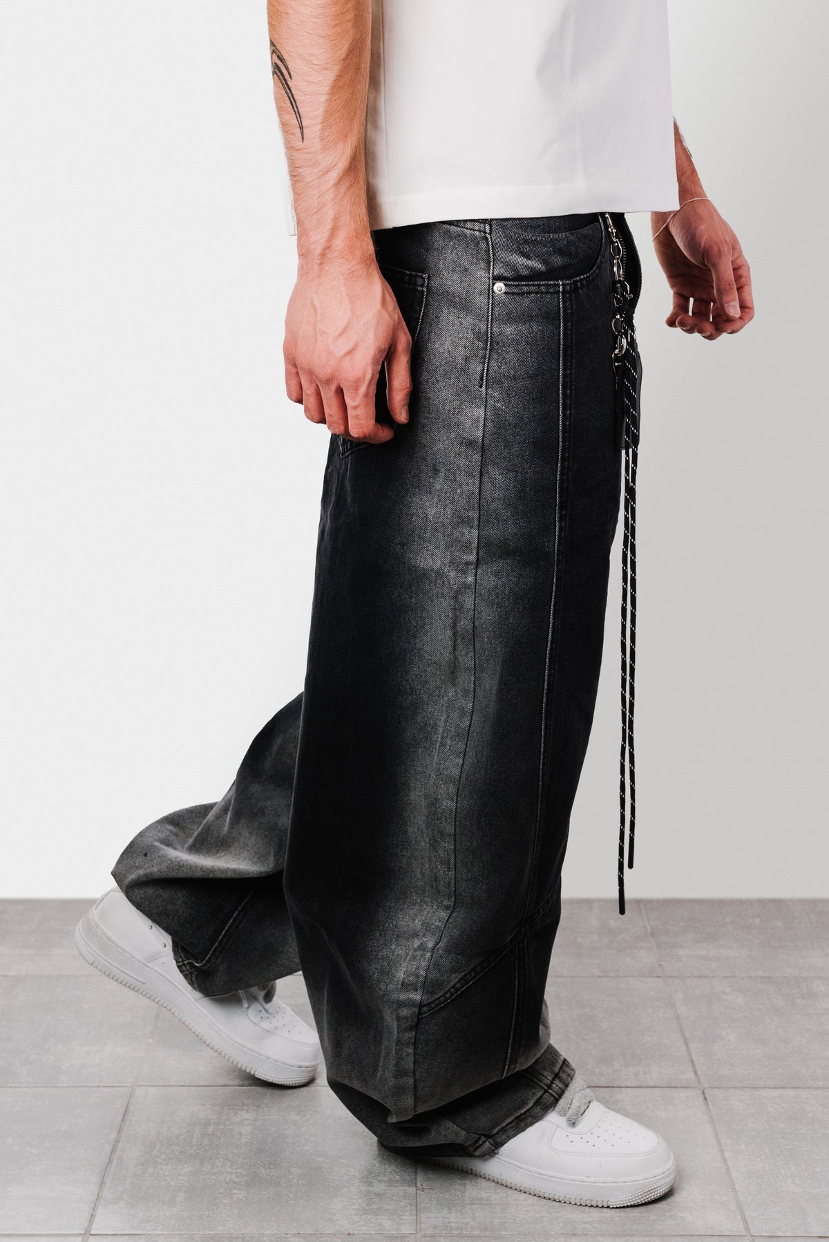 KEYS SUPER BAGGY GREY JEANS - Shoebuya Design