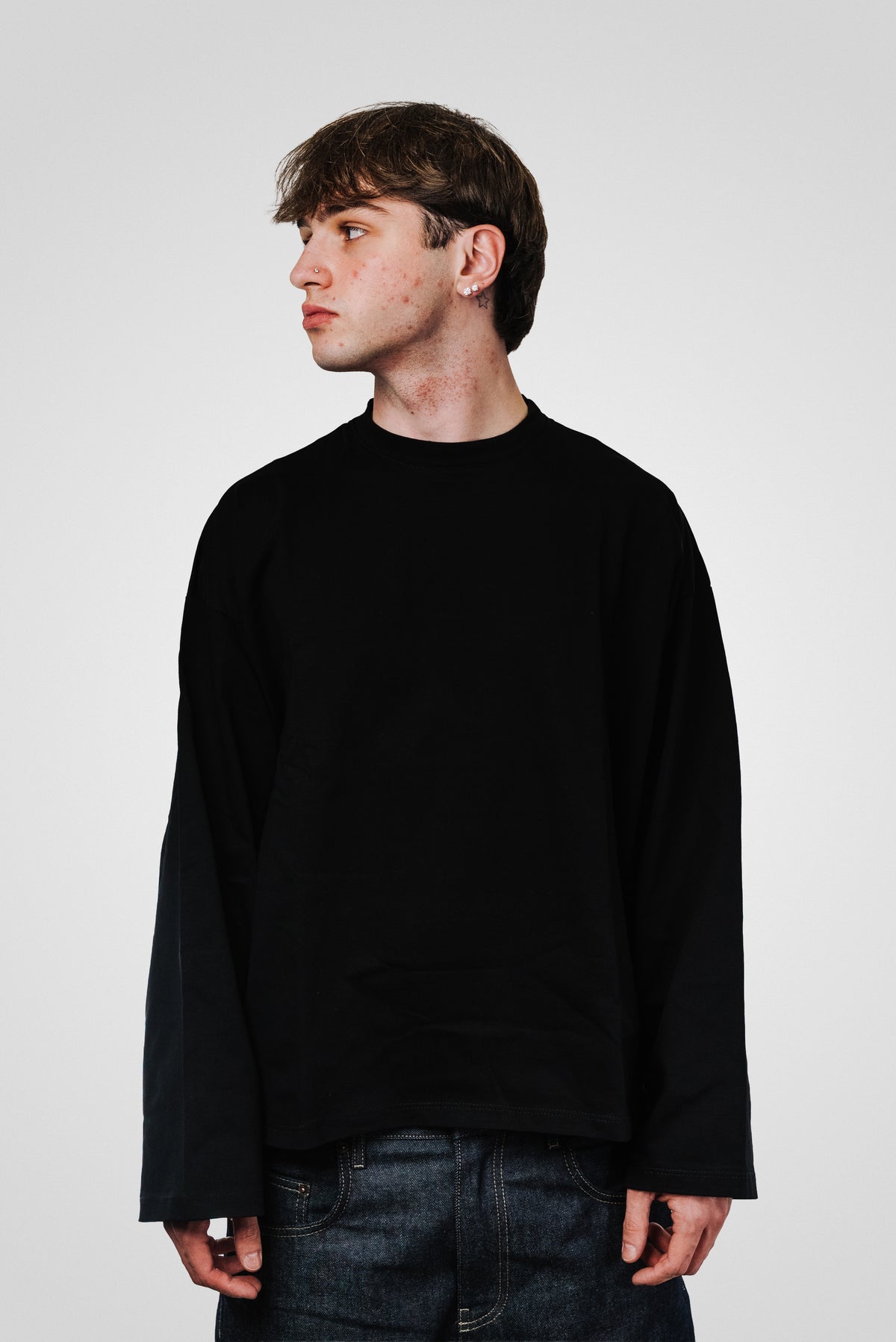 BLANKS SINGLE LONGSLEEVE BLACK - Replacement Brand