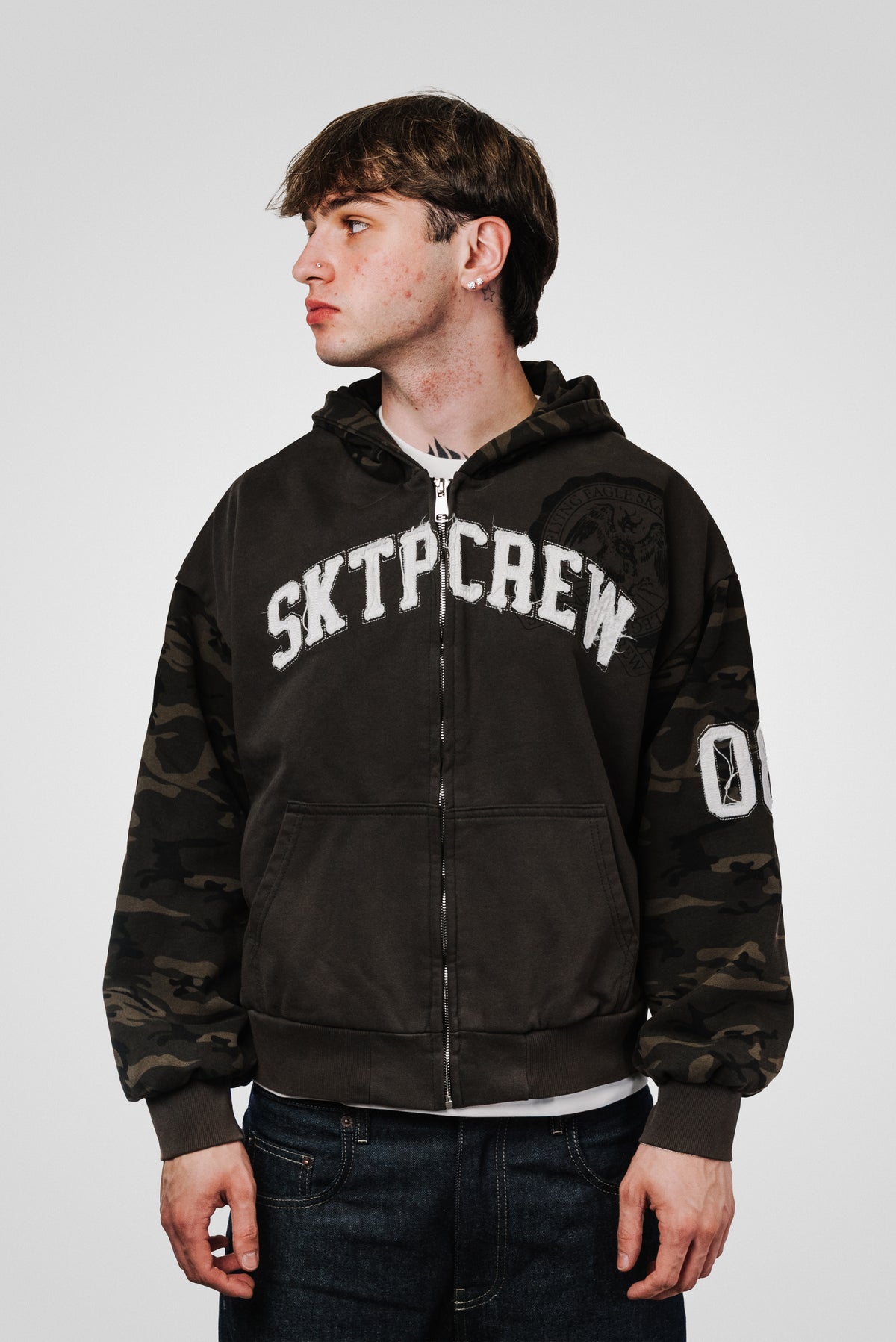 SKTP CAMO ZIP HOODE - Shoebuya Design