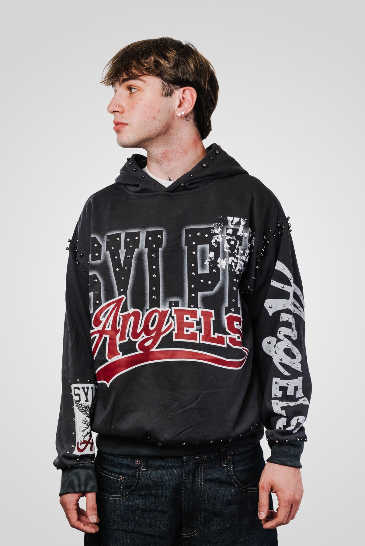 ANGELS GREY HOODIE - Replacement Brand