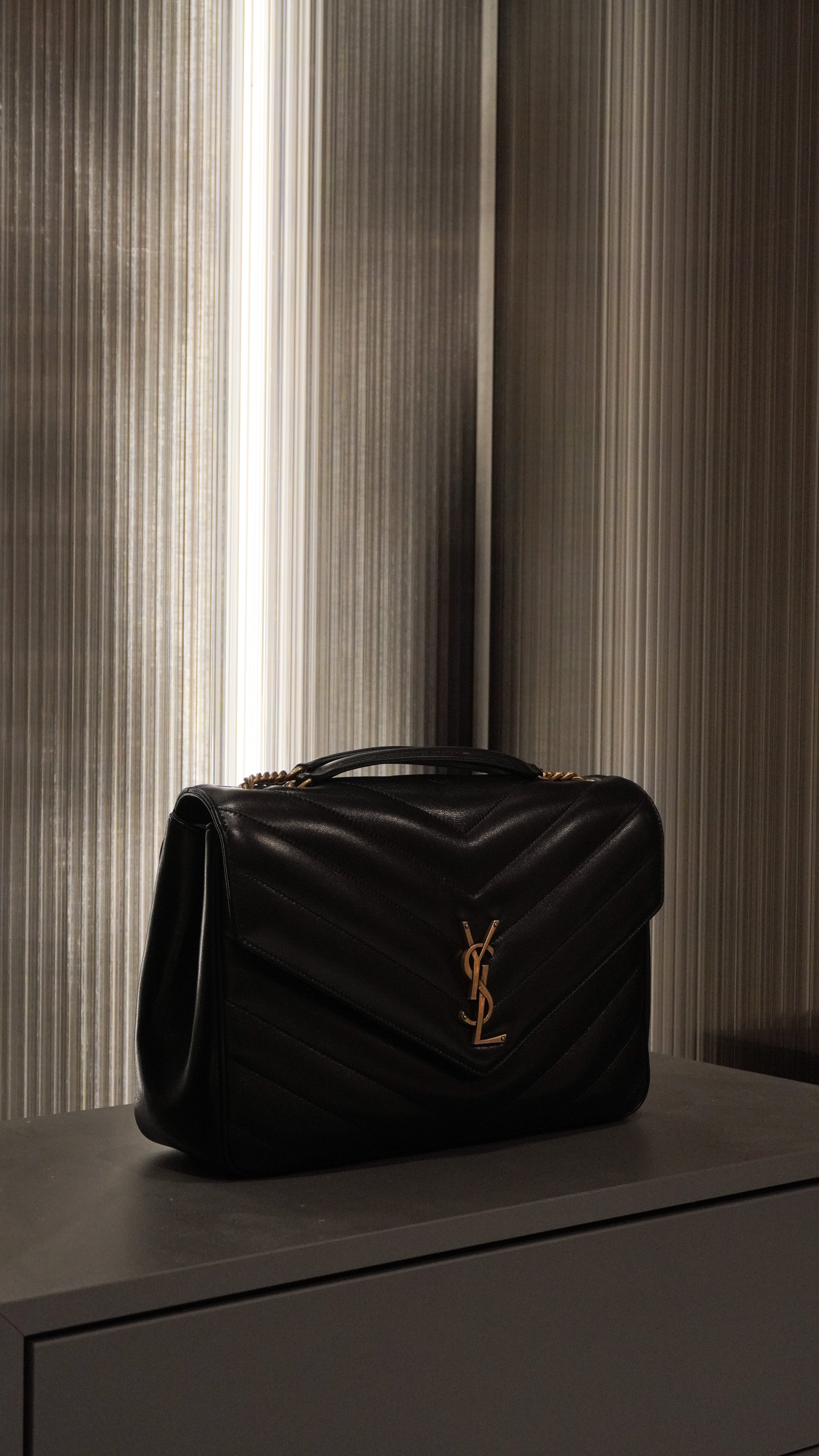 BORSA LOULOU BIG IN PELLE DI VITELLO TRAPUNTATA BLACK - Yves Saint Laurent