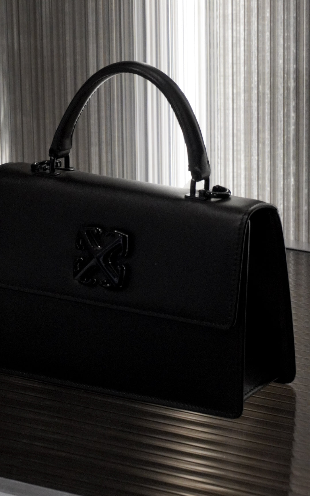 OFF WHITE HANDBAG JITNEY 1.4 BLACK HARDAWARE BLACK