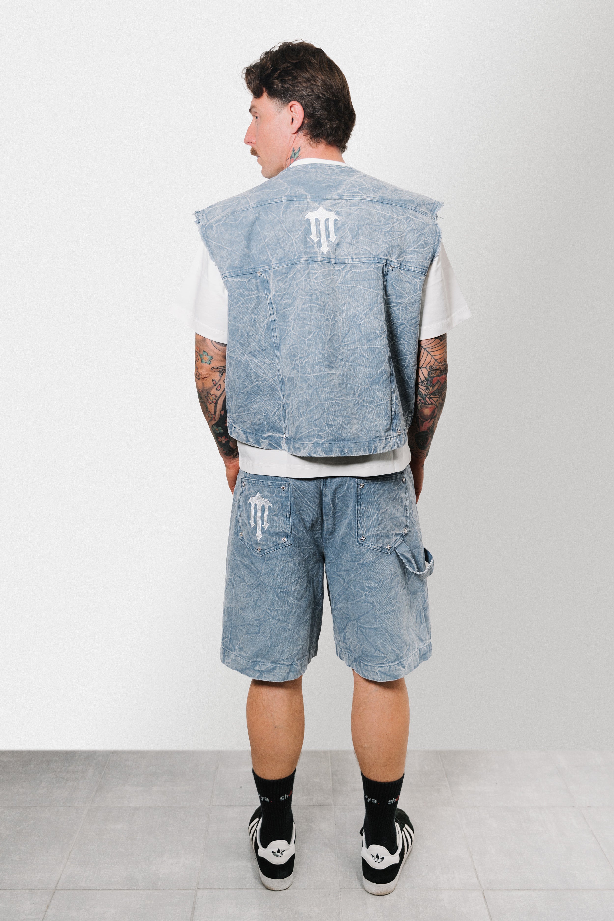 KAIROH DENIM SUIT SET WASHED GREY - Mon Elysee