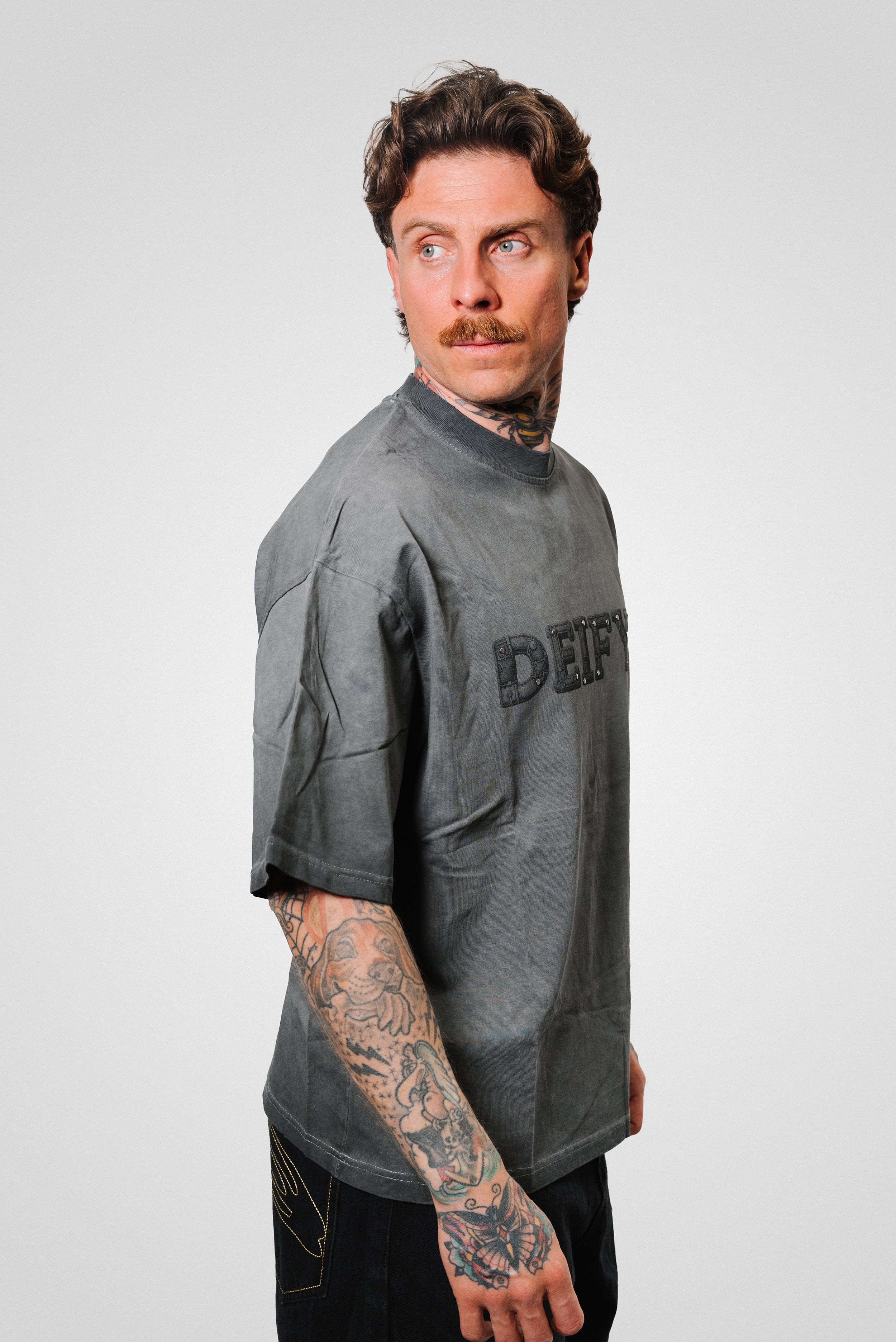 DEIFY WASHED BLACK TEE - Replacement Brand