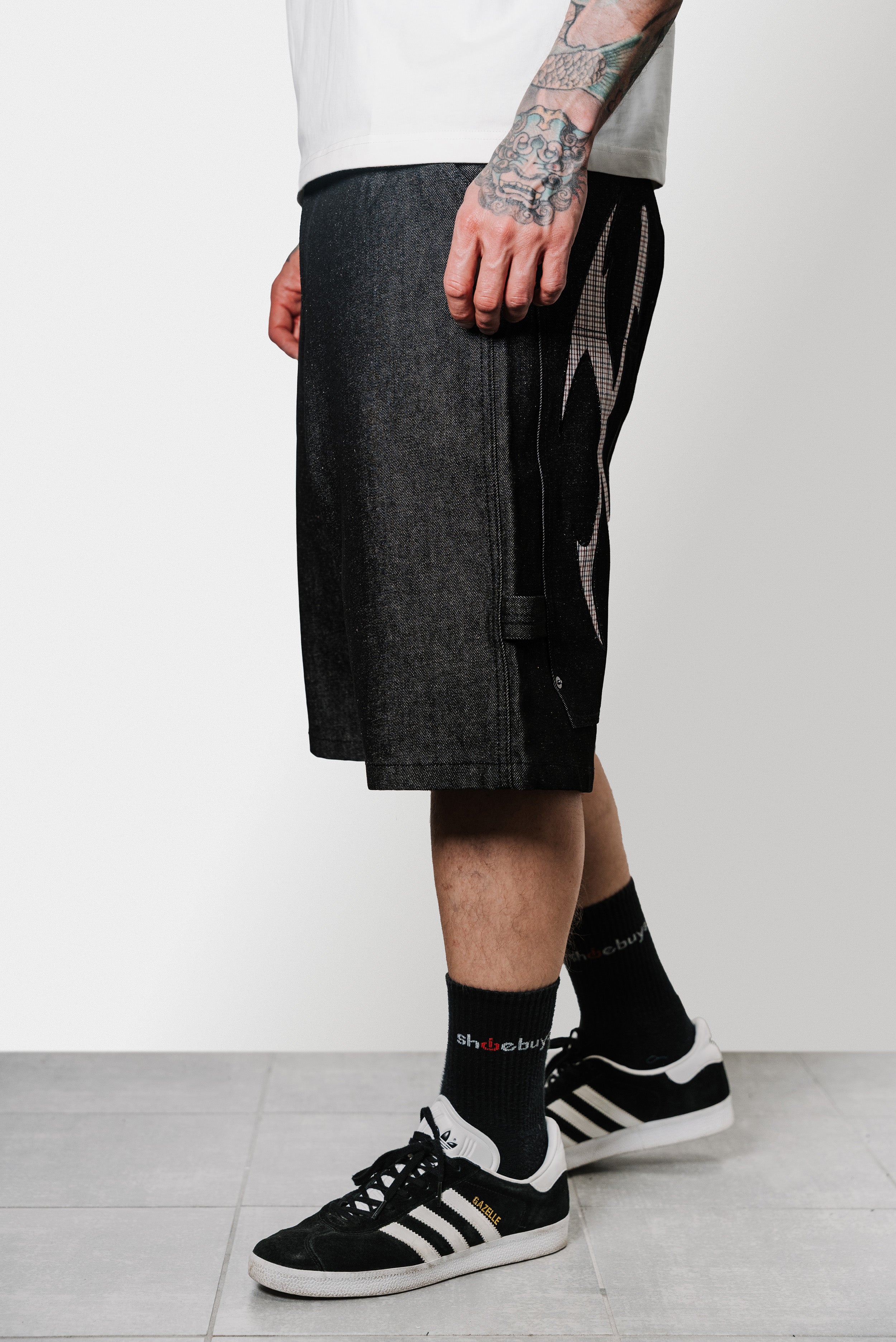 CARPENTER BLACK DENIM JORTS - Xlarge Brand