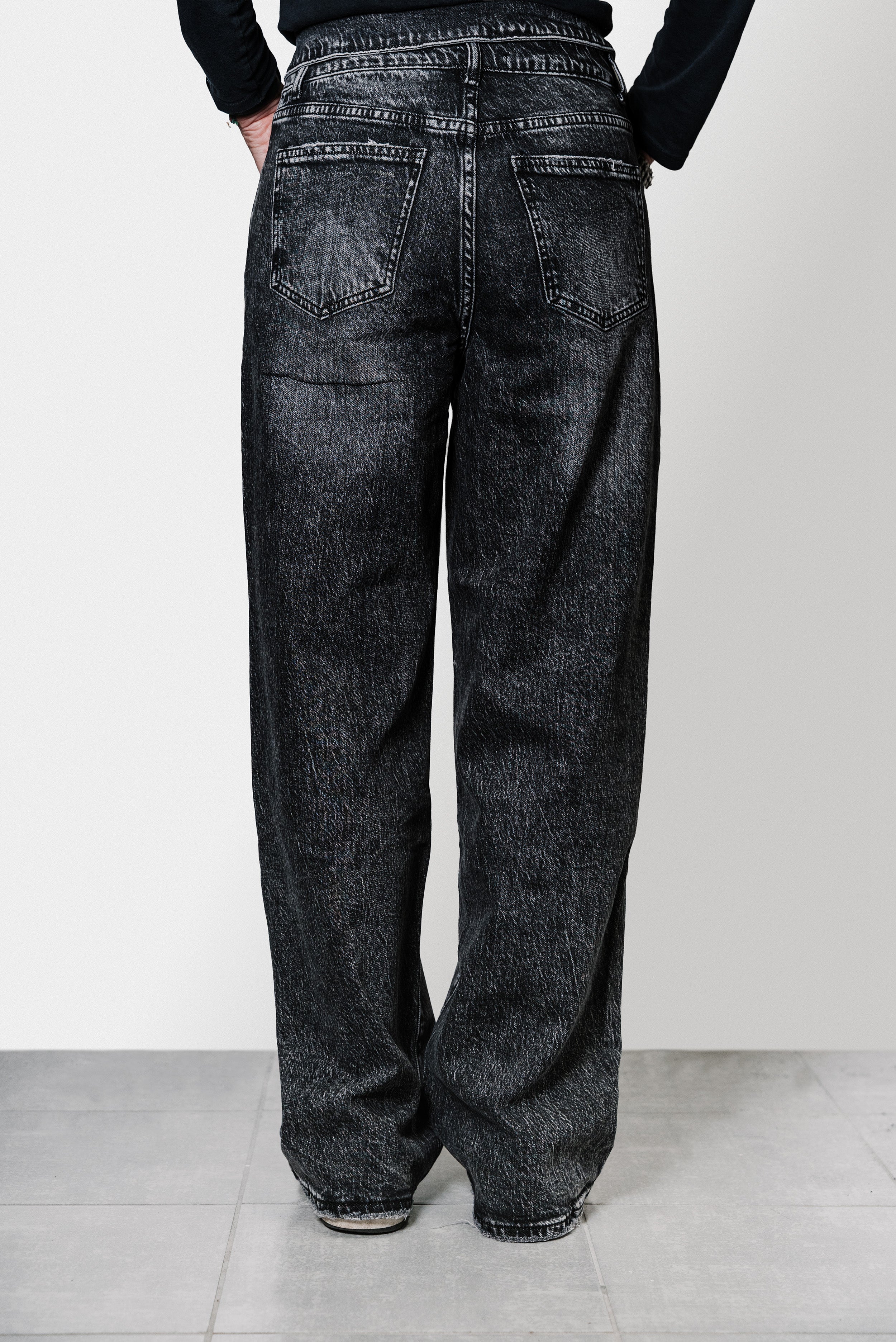 DOUBLELIFE WASHED BLACK WOMEN JEANS - Replacement Brand