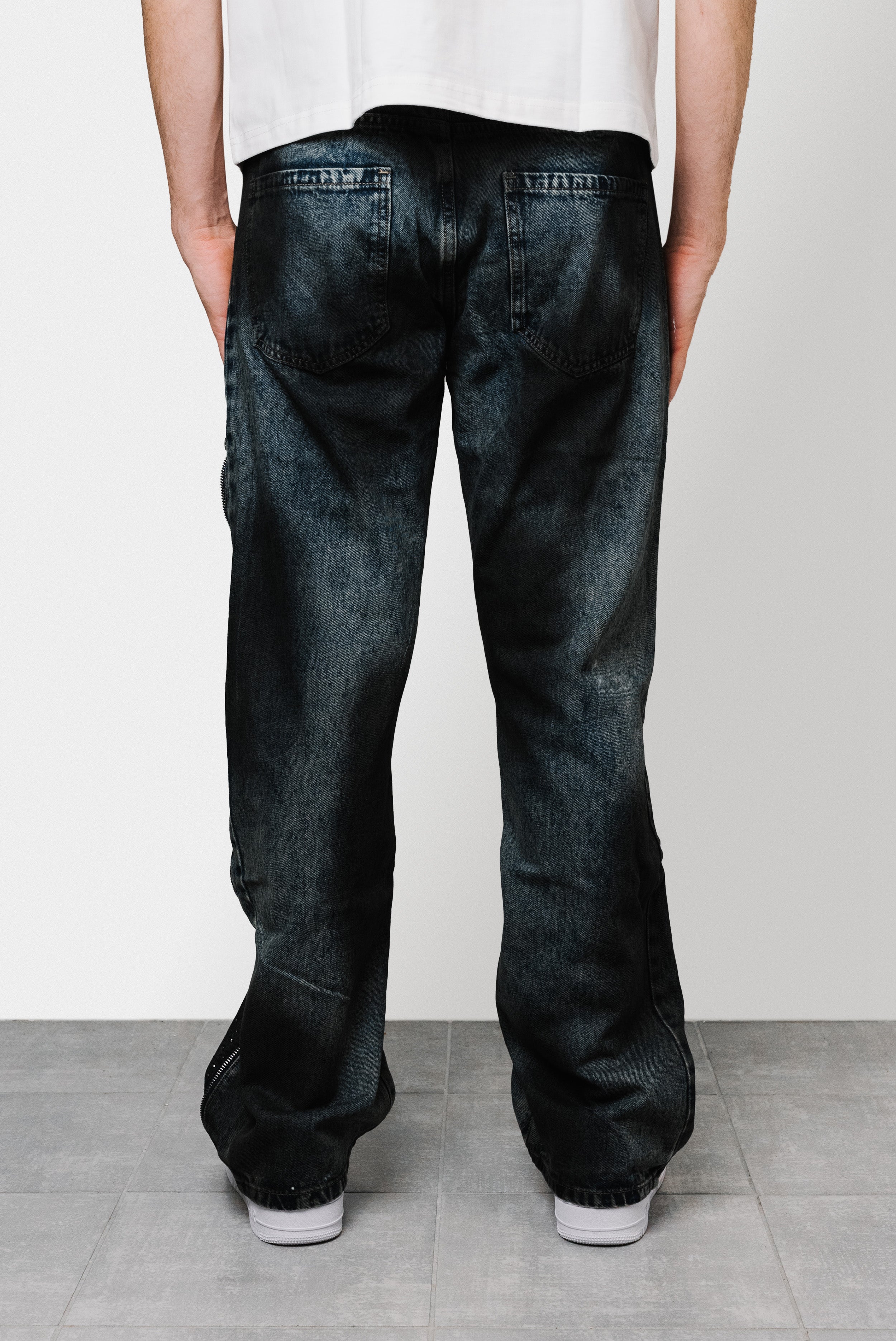 DENIM ZIP SPARCKLY JEANS - Replacement Brand