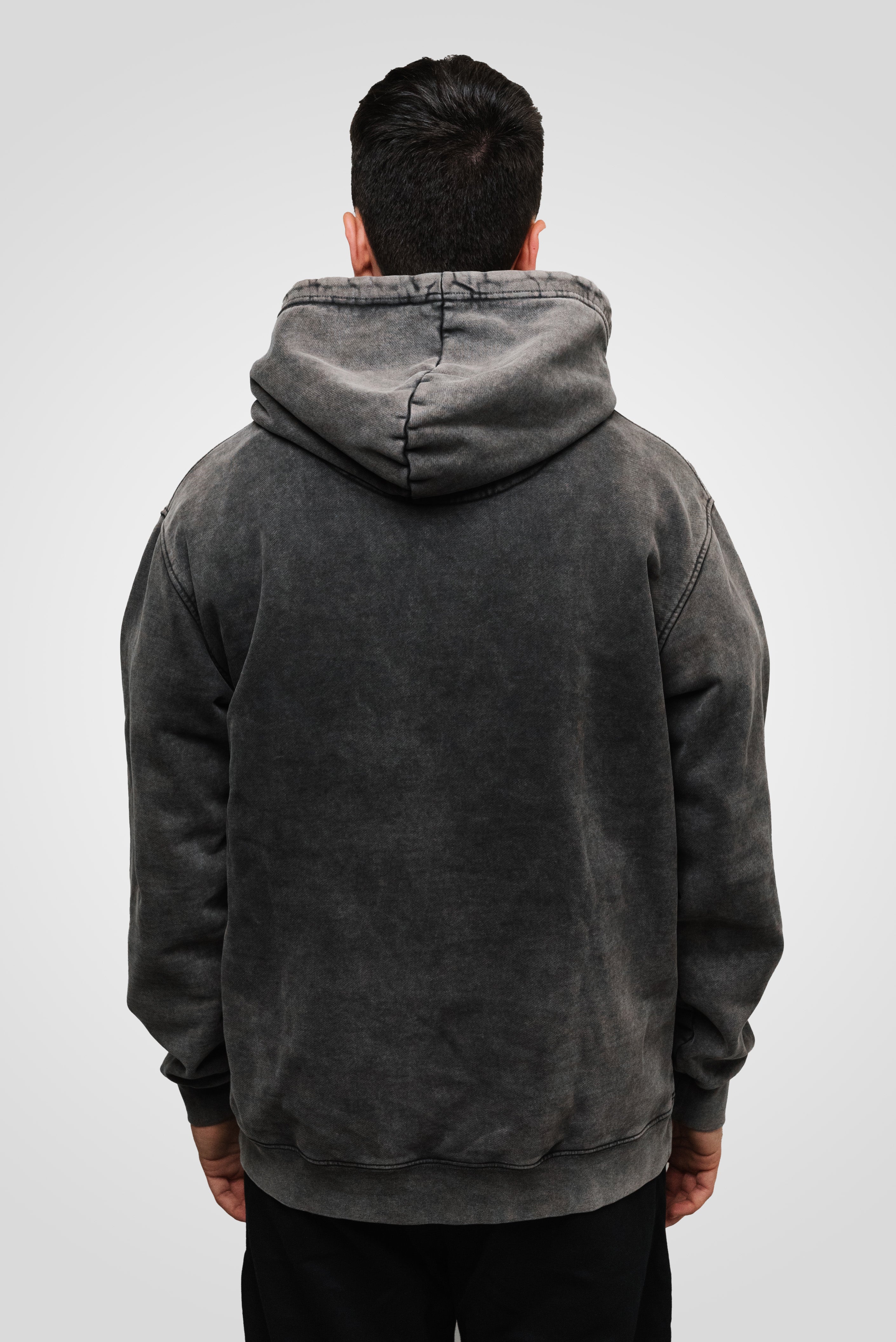 BOX LOGO HOODIE WASHED GREY - Horda Brand