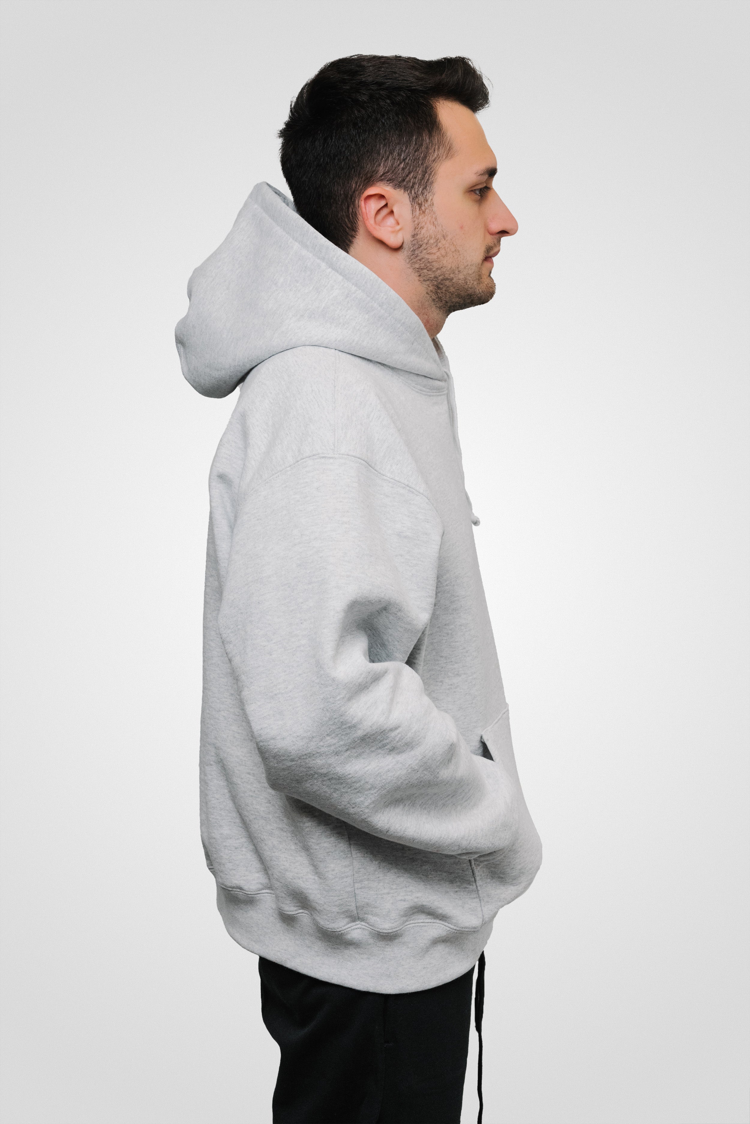 SUPREME MICRO LOGO HOODIE FW24 GREY