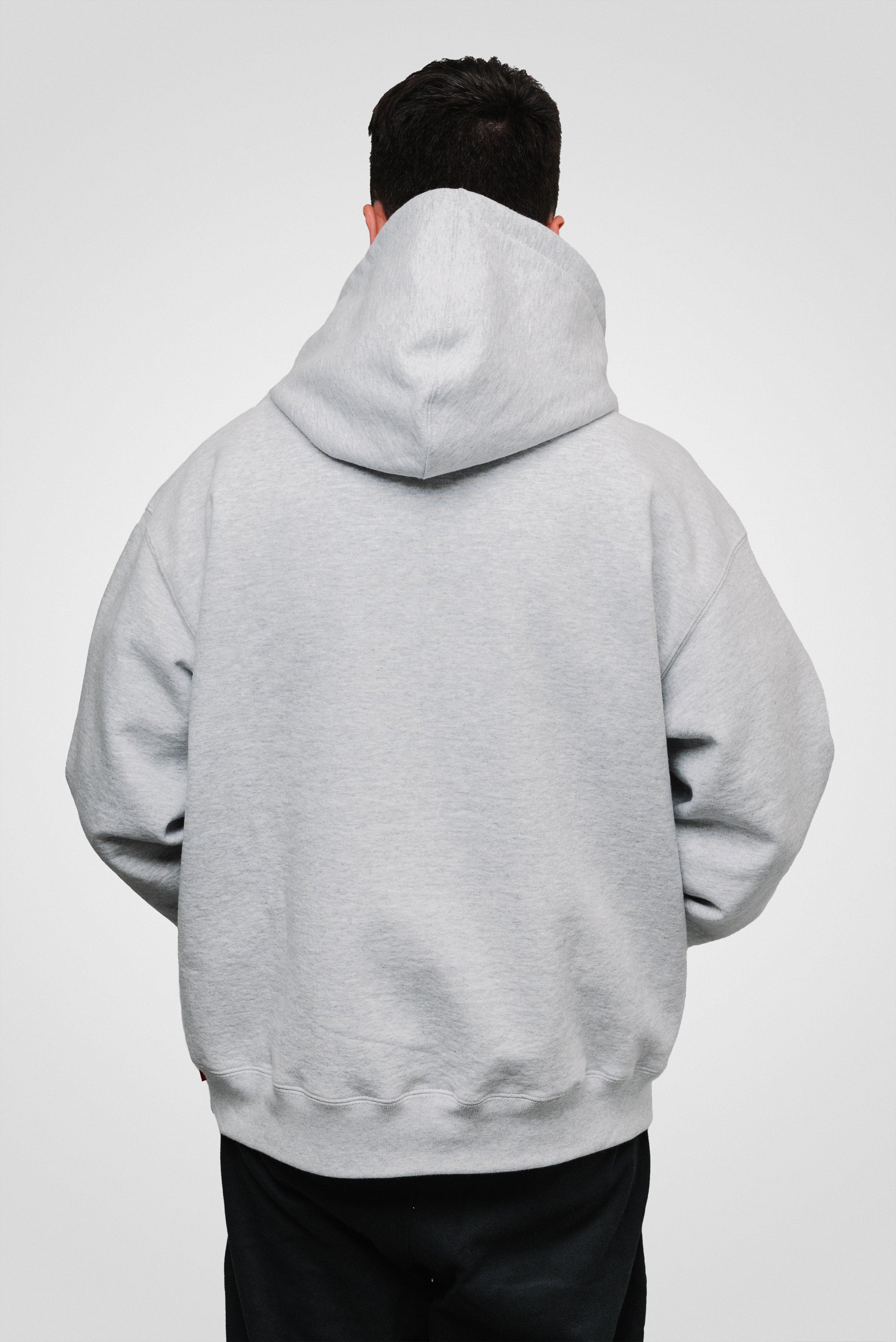 SUPREME MICRO LOGO HOODIE FW24 GREY