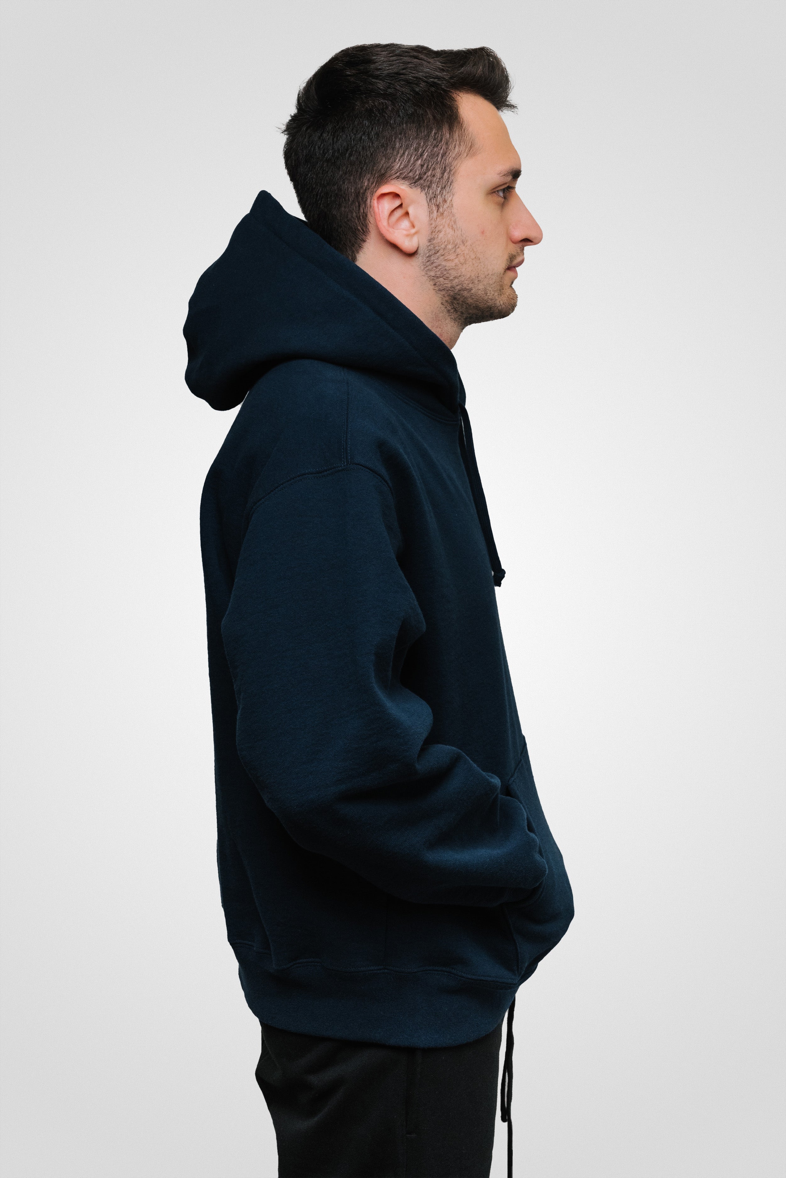 SUPREME MICRO LOGO HOODIE FW24 NAVY