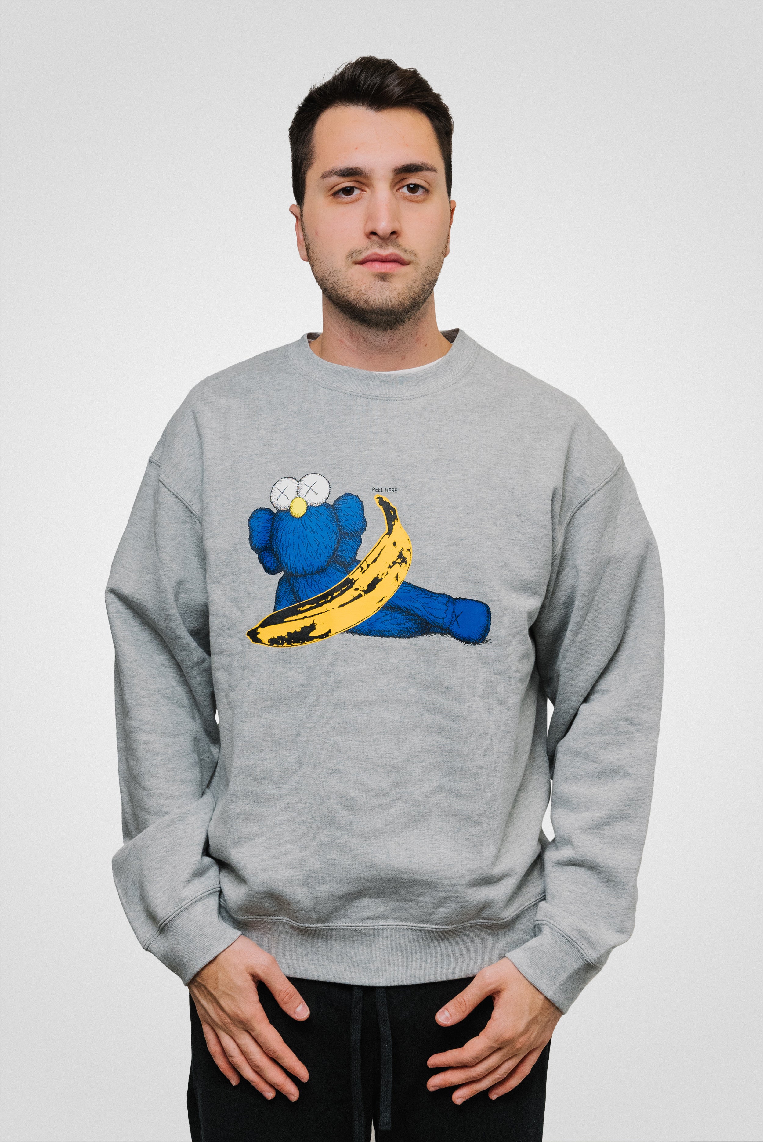 KAWS x Uniqlo Warhol UT Graphic Hoodie Grey/blue