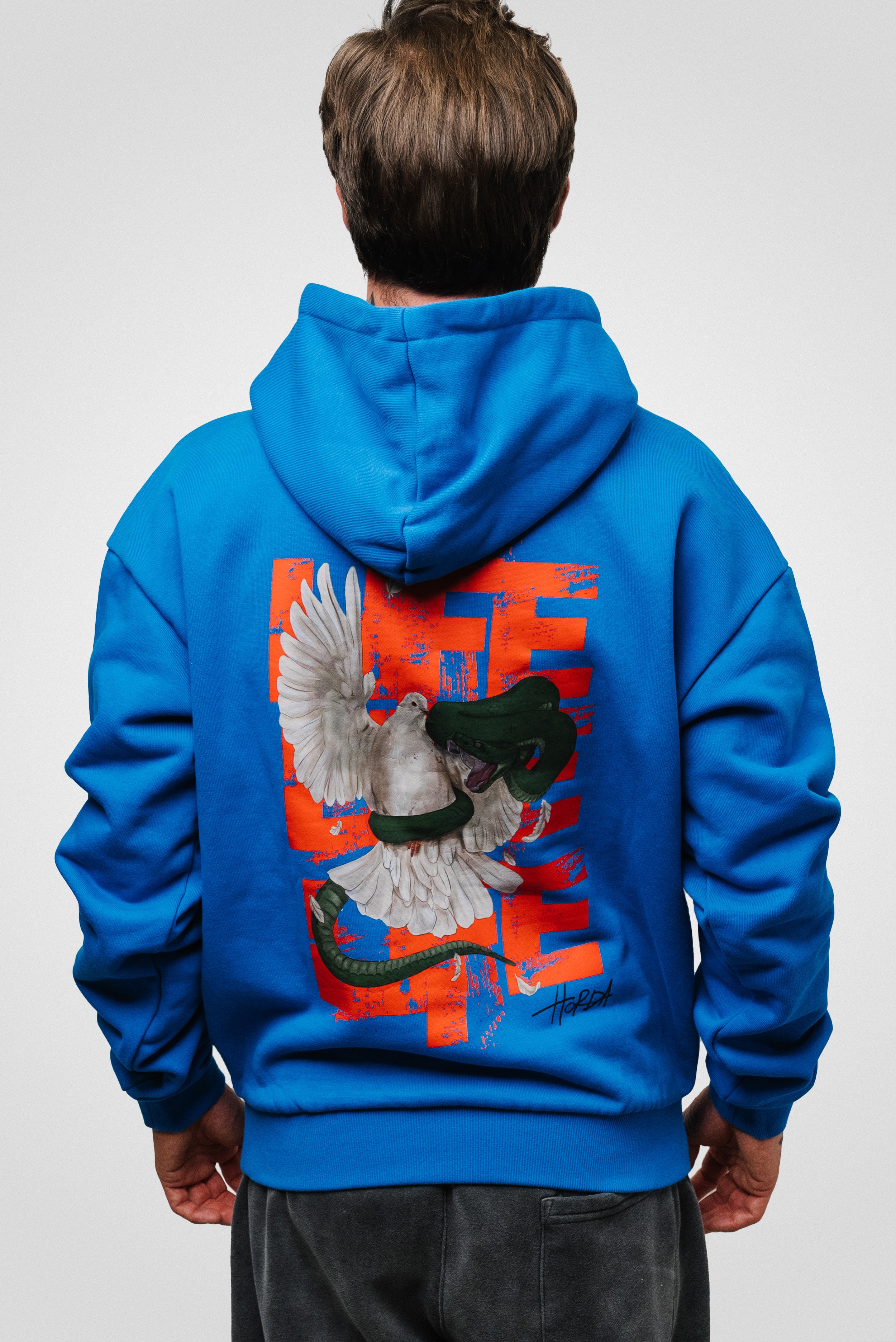 LIFE HOODIE BLUE/RED - Horda Brand