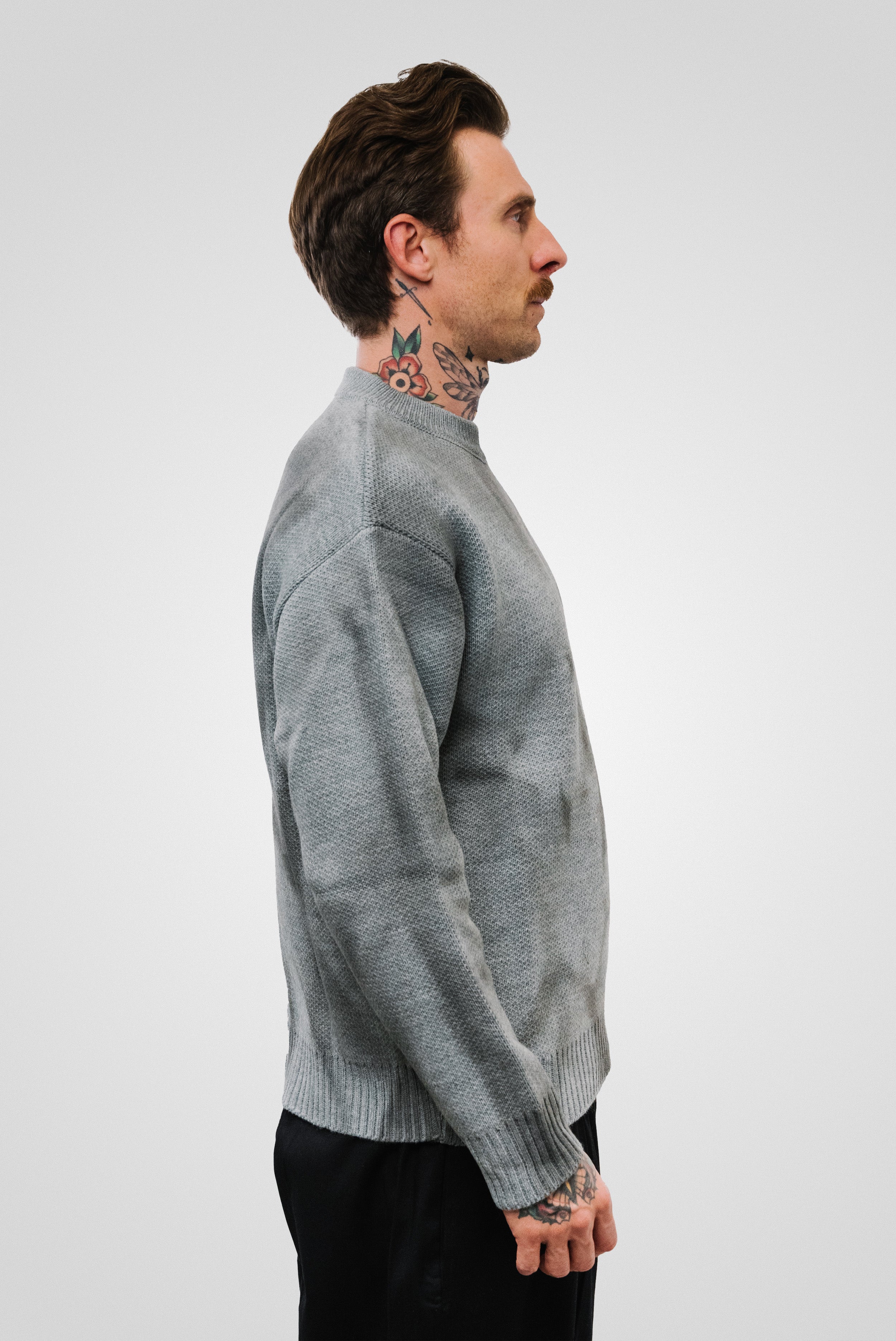 SPRAY GREY SWEATER- Shoebuya Brand