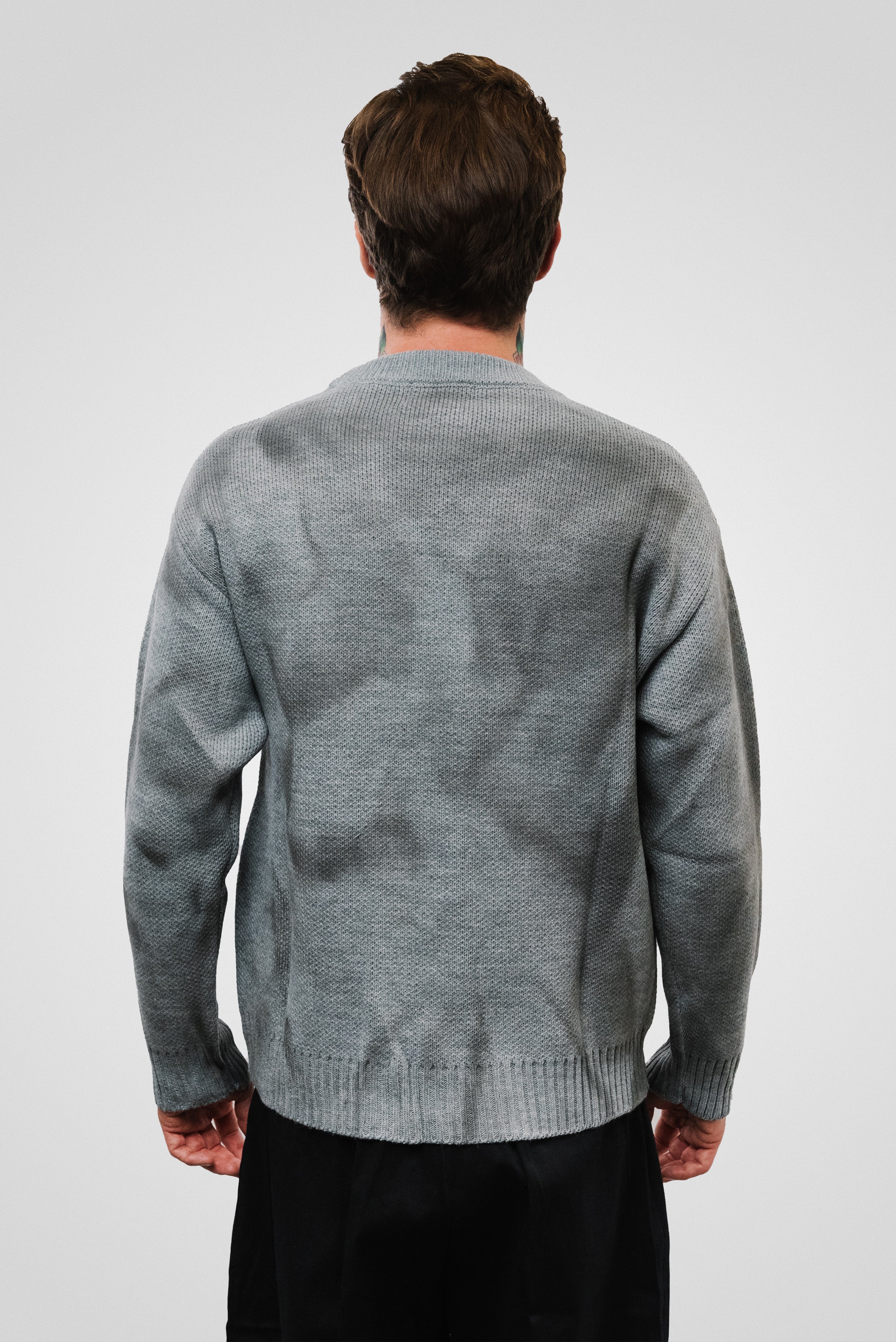 SPRAY GREY SWEATER- Shoebuya Brand