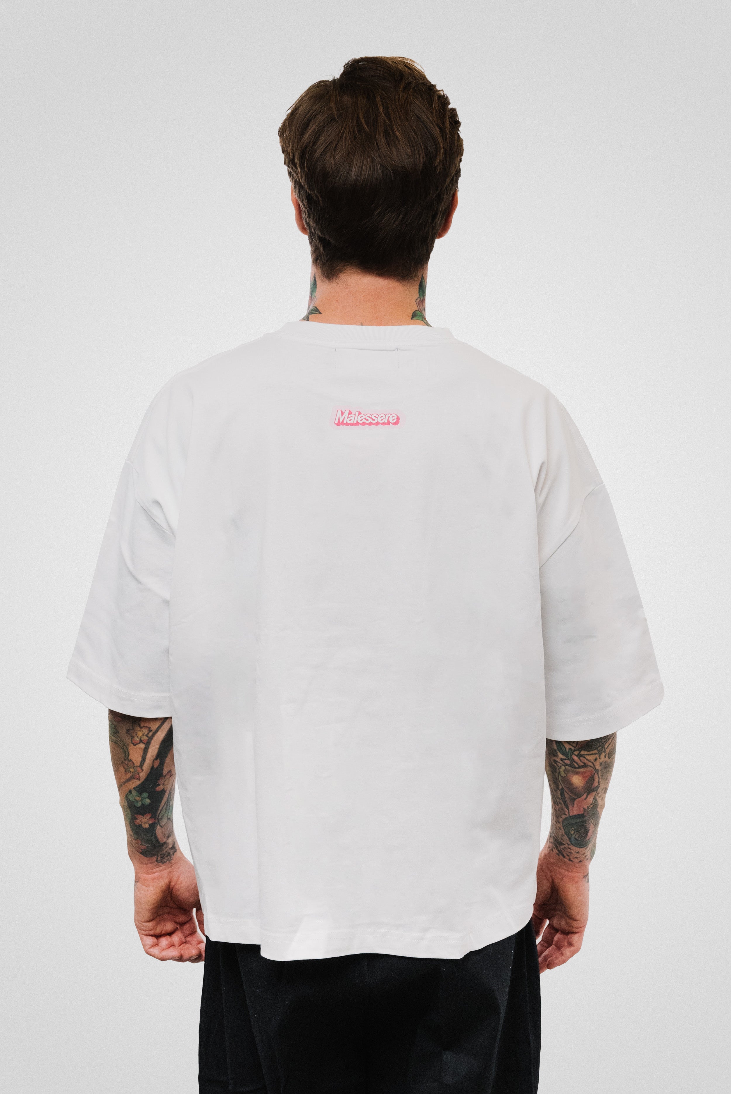 SCRIVIMI CHE POI TI RISPONDO LATER BOXY TEE WHITE UNISEX - Malessere Brand