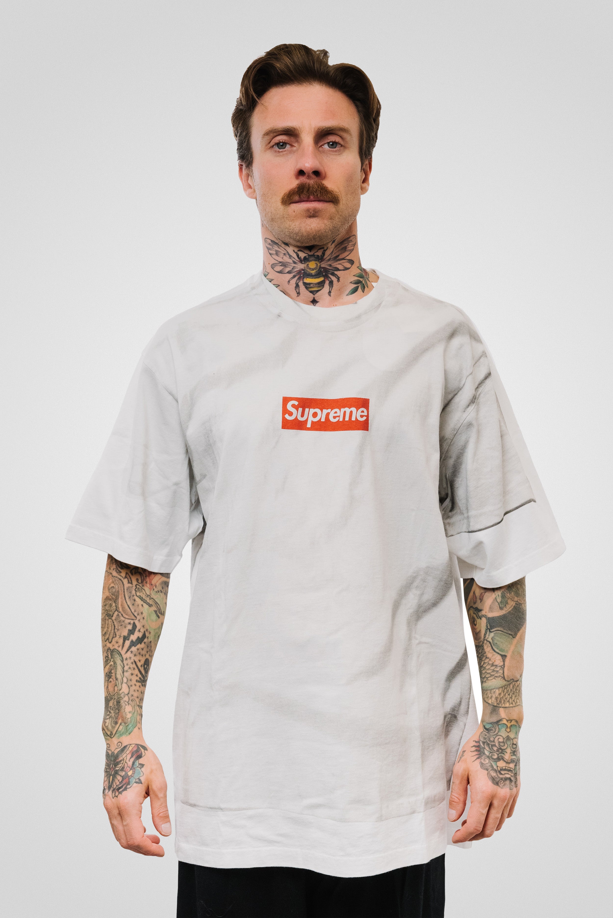 SUPREME MM6 MAISON MARGIELA BOX LOGO TEE WHITE