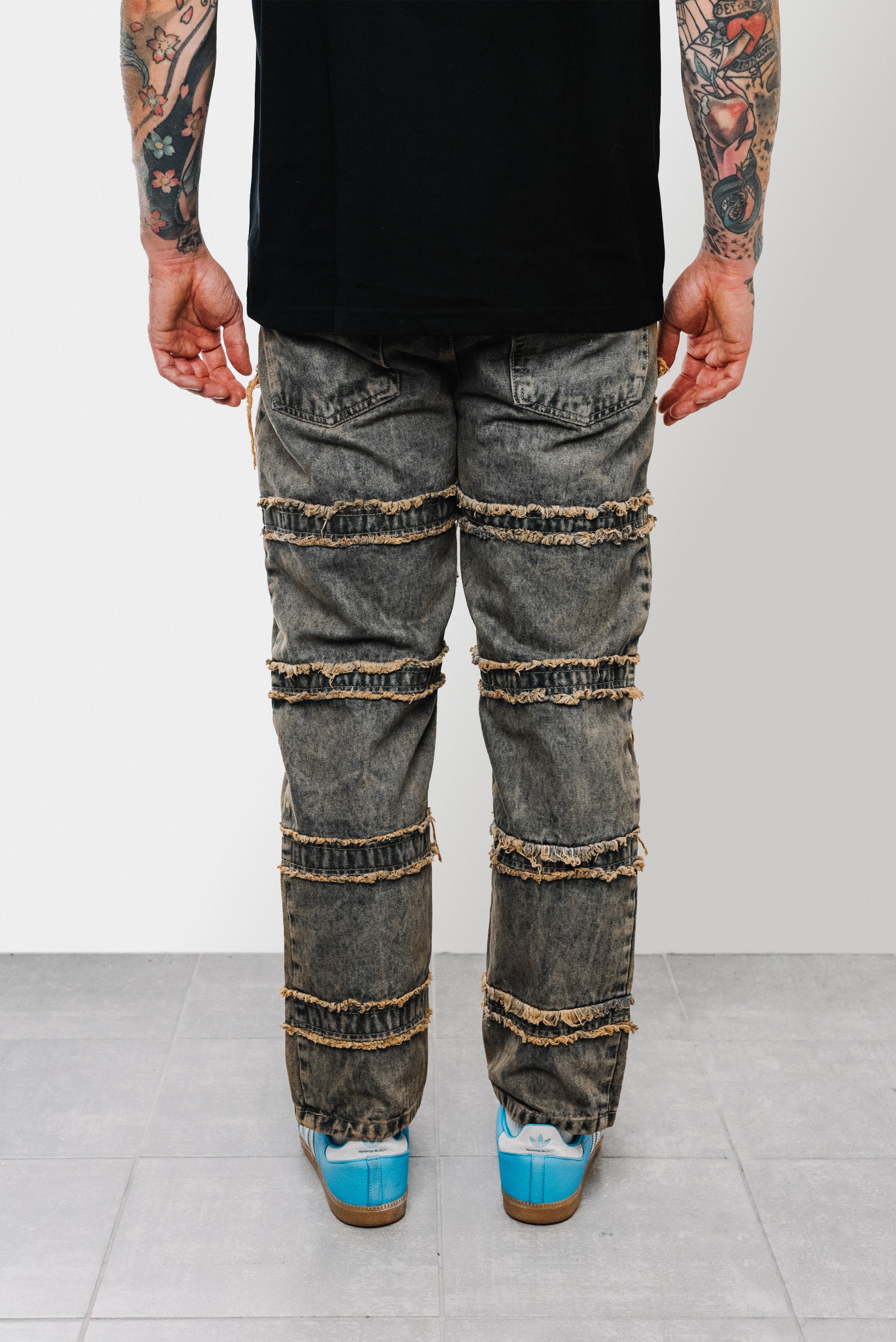 SLAVED ORANGE DENIM JEANS - Replacement Brand